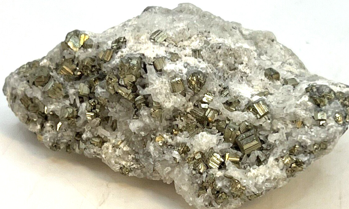 Natural Iron Pyrite-Quartz Specimen from Minas Gerais, Brazil 26 Grams