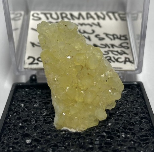 Sturmanite gemmy yellow crystals Thumbnail from South Africa