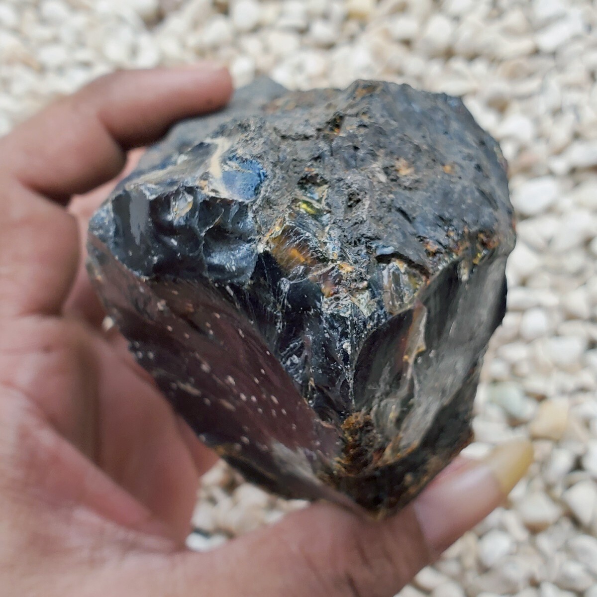 291 Grams Sumatran Blue Amber Rough #64