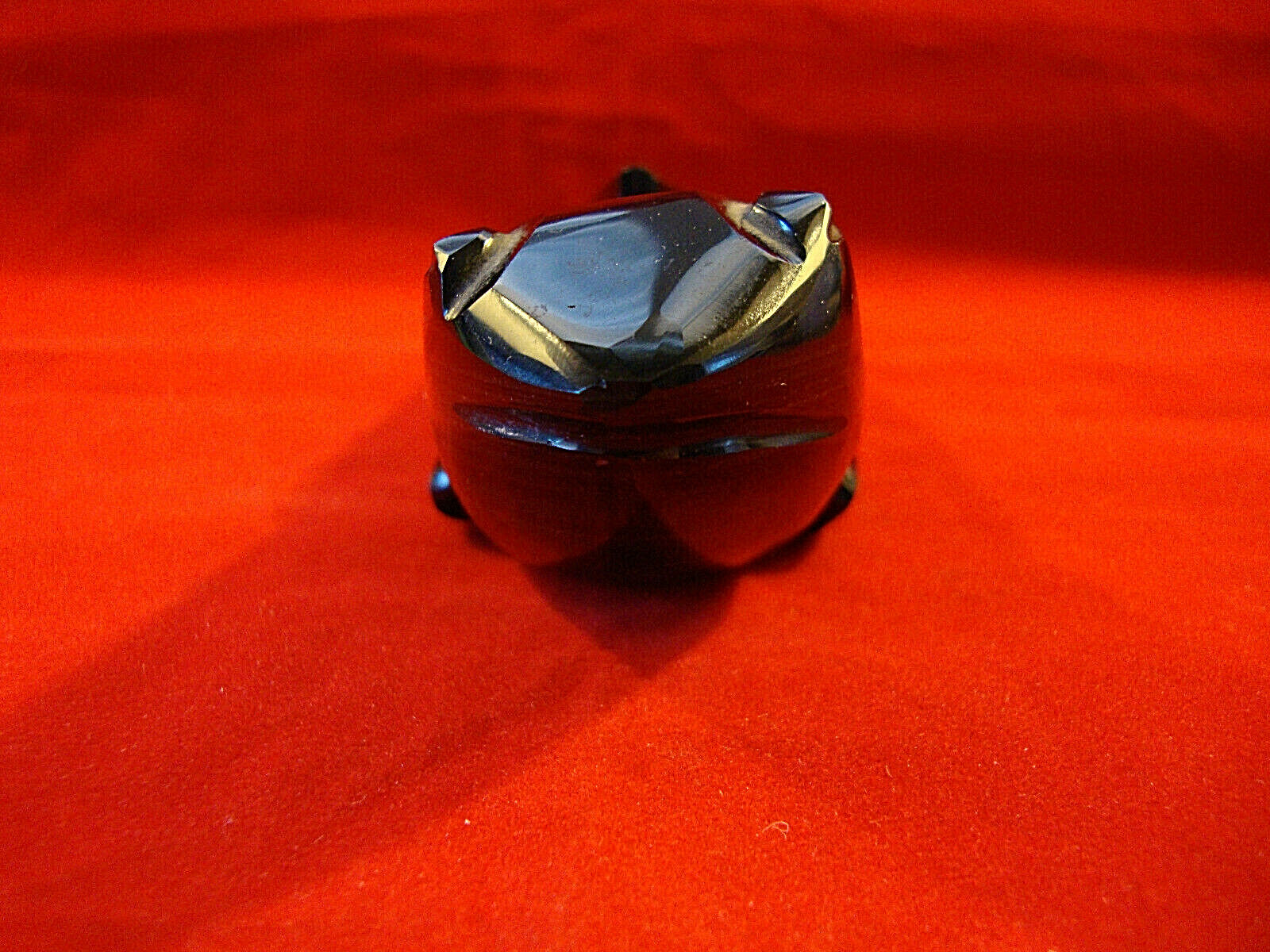 Black Obsidian Crystal -Modern Style Carved & Polished Lizard-6 Inches Long