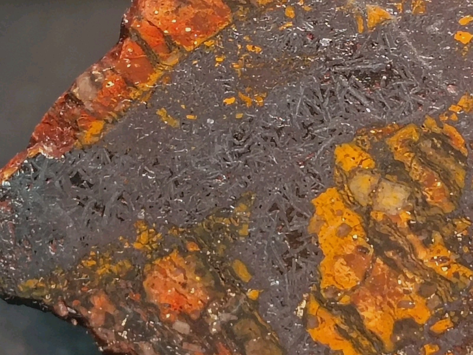 Shepard’s Fire Specular Hematite Rhyolite Porphyry 4lb 12.7oz polished Missouri