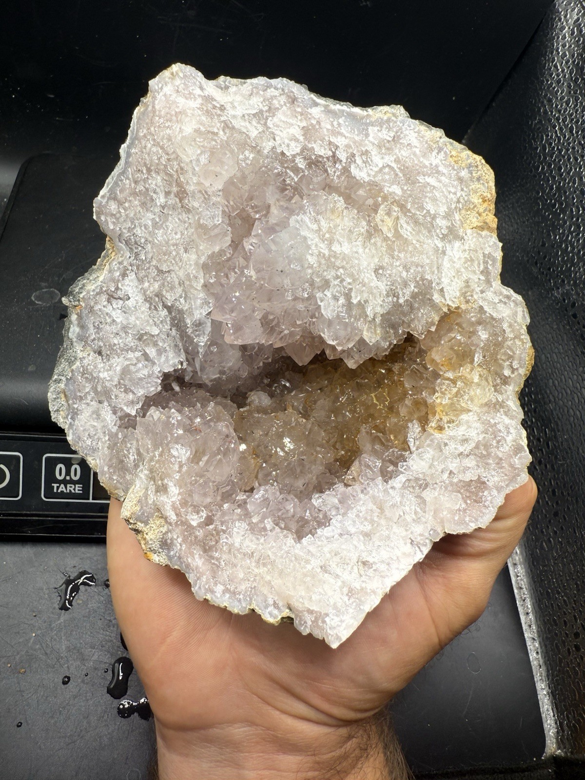 Rare Indiana Amethyst Geode Light Lilac Purple Ametrine 5,905 Carats All Natural