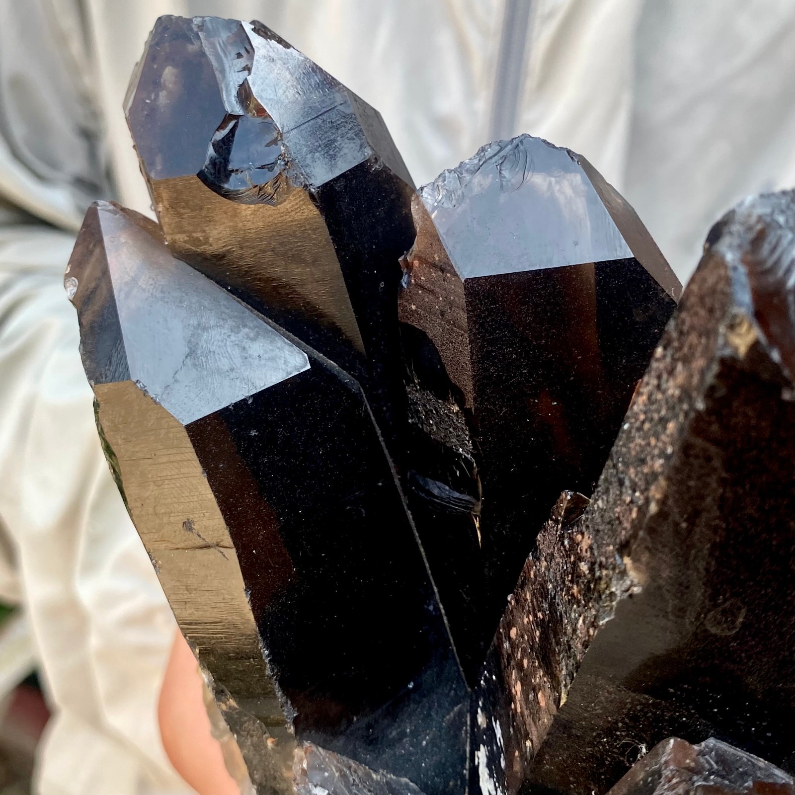 7LB Natural Tea black Crystal quartz Cluster Mineral Specimen Healing reiki