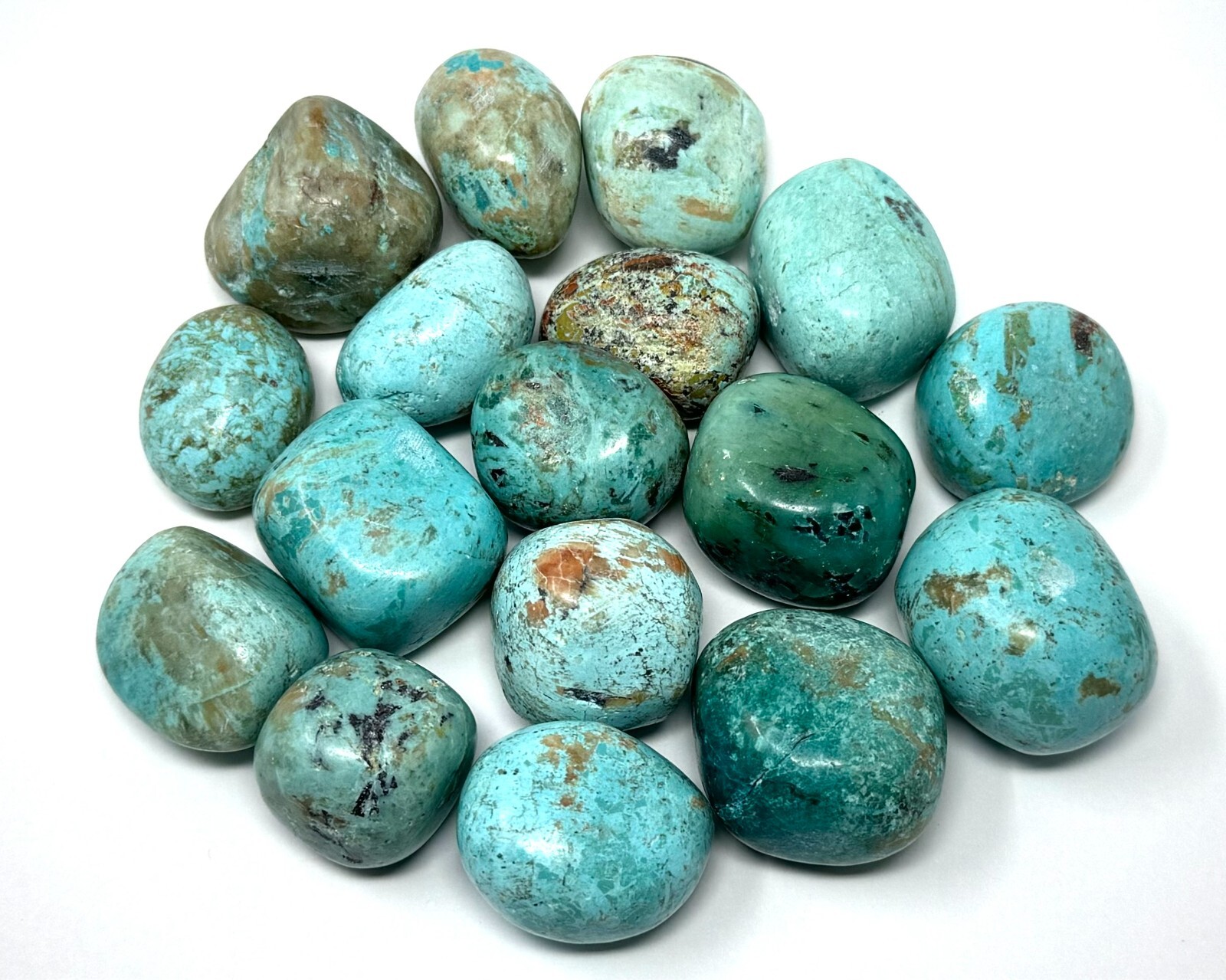Peruvian Turquoise Tumbled Stones Wholesale Lots (Natural Turquoise Crystals)