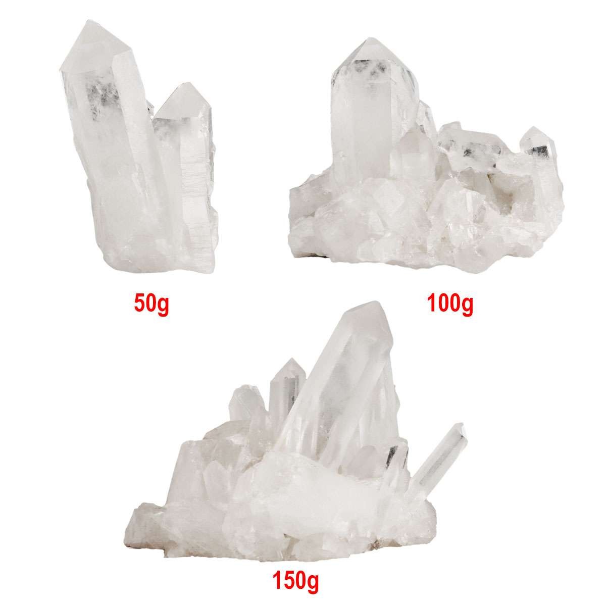 50/100/150g Natural White Clear Quartz Crystal Cluster Rock Stone Specimens