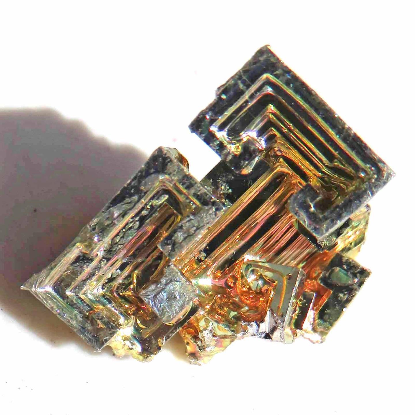 Bismuth Crystal Wire Wrap Bi STEM Education Crystal Grid Rainbow Bis70