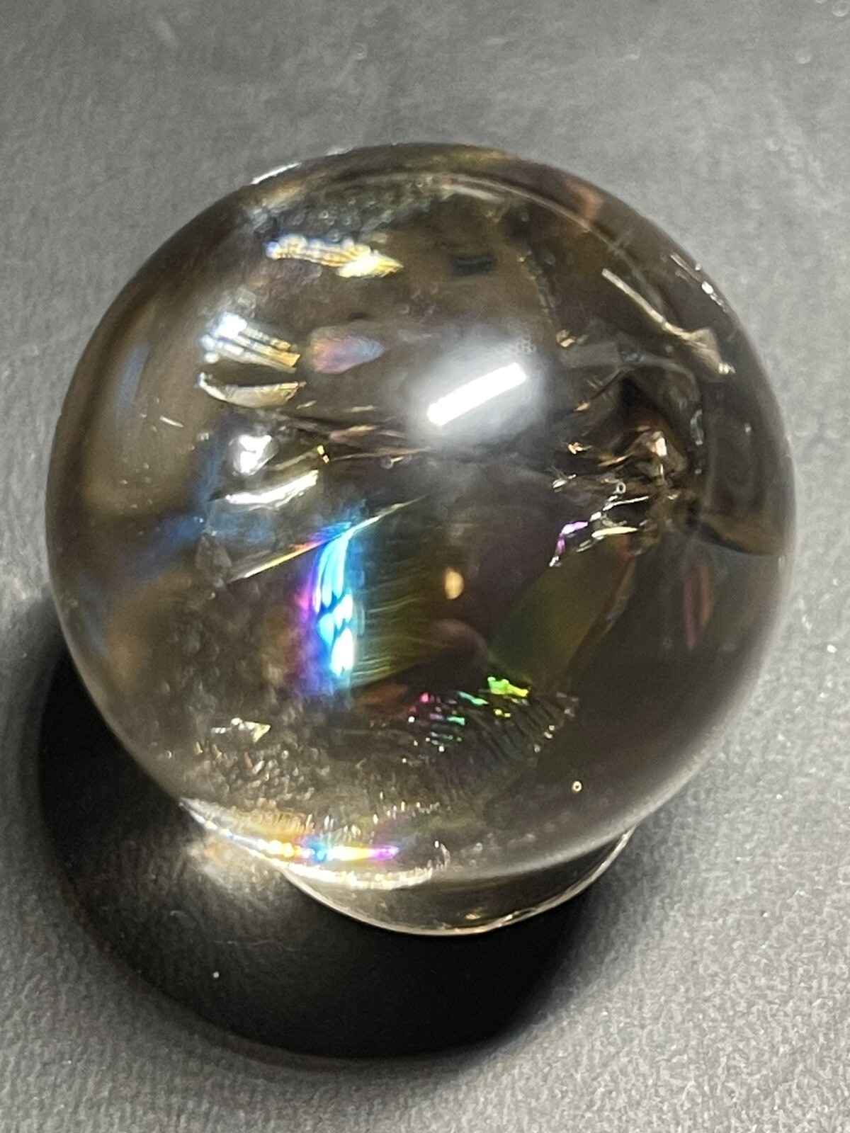 Smoky Quartz Mini Sphere Orb Ball Marble 25.4mm, 22g