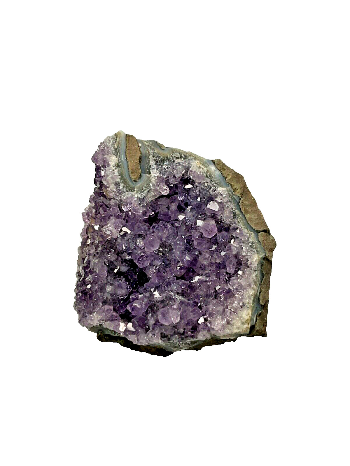 Natural Quartz Amethyst Cluster Crystal Geode, 1 7/8″ x 1 3/4″ x 1″, 66G