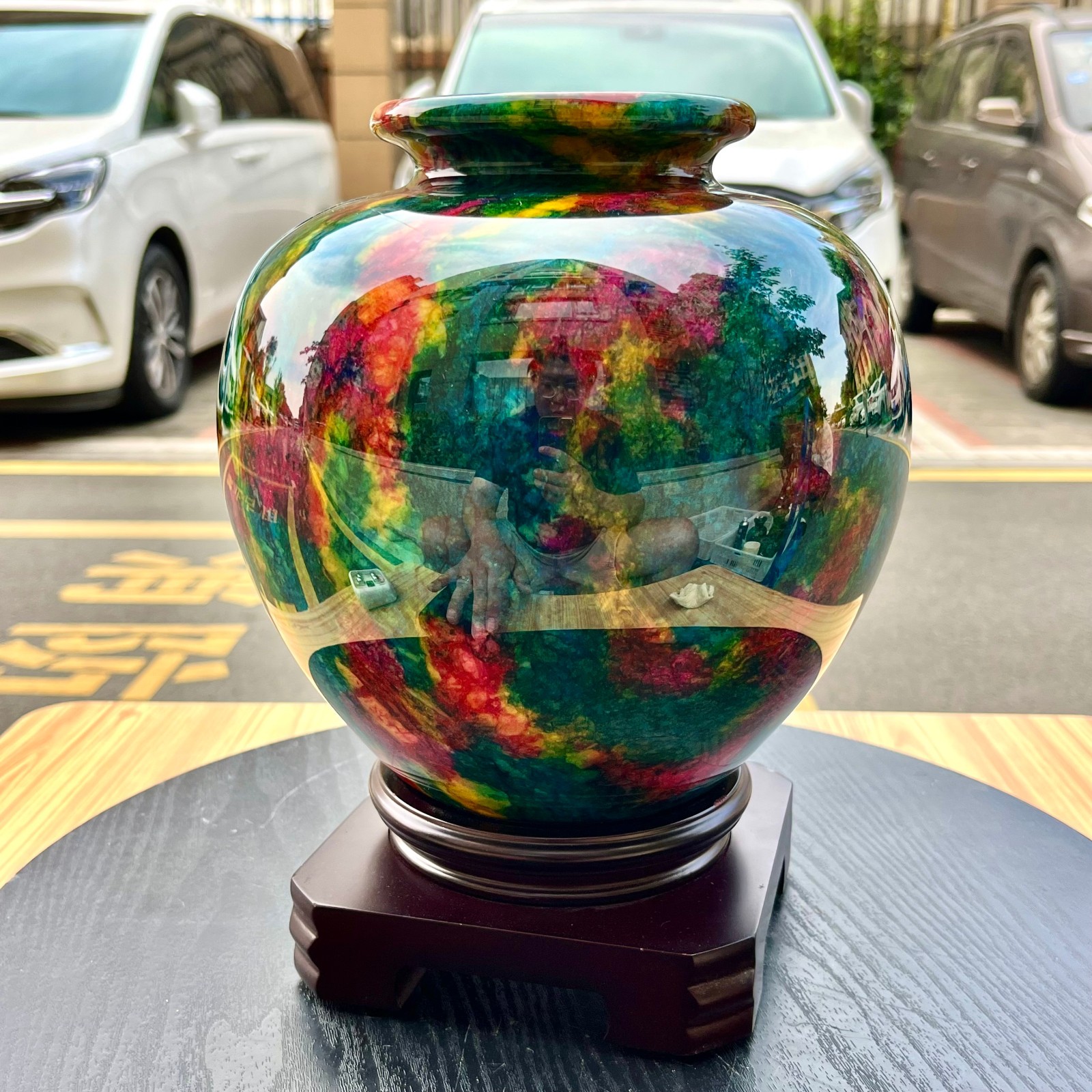 9.24LB Natural “Seven Colors Jade” vase specimen -Taiwan China