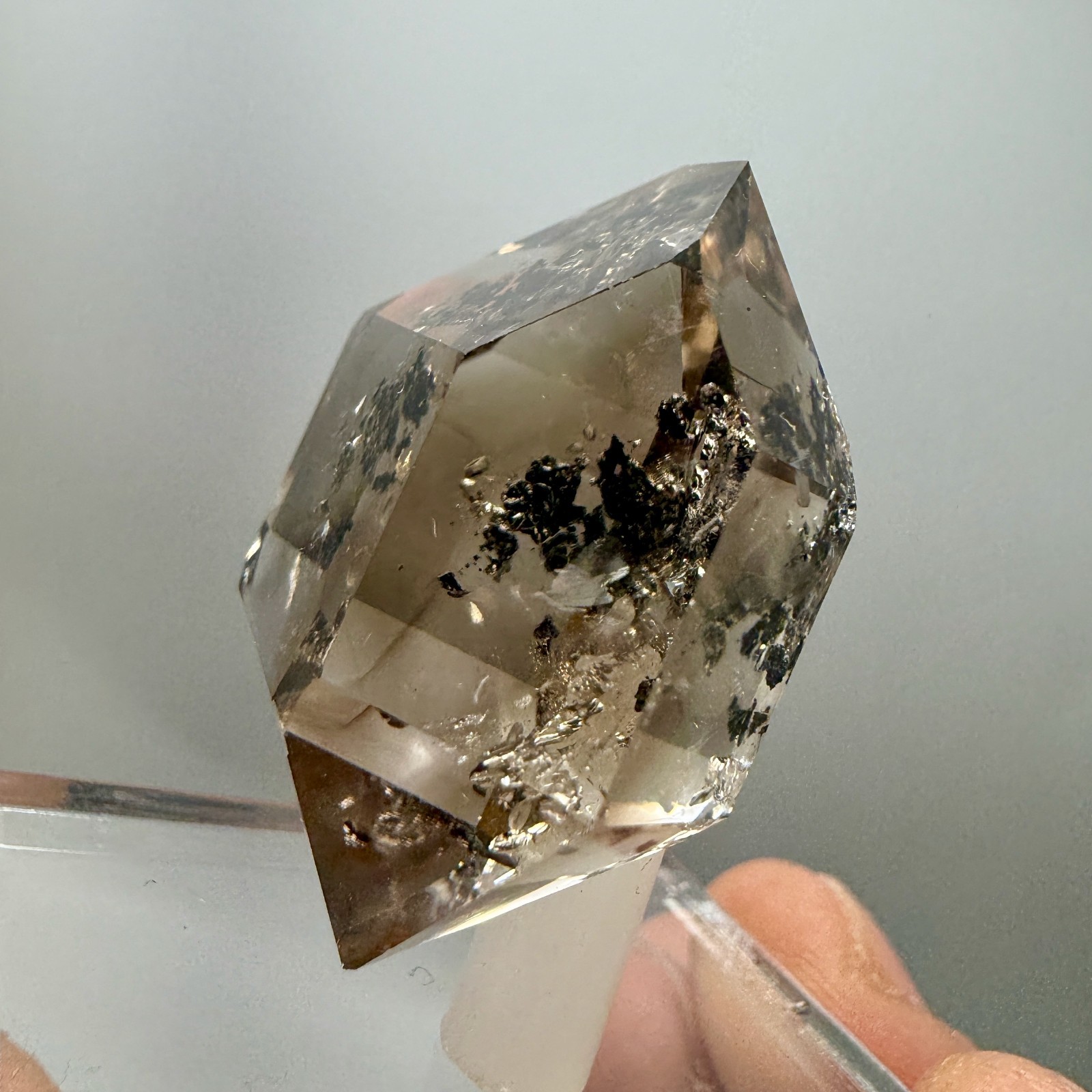 Huge Smoky Herkimer Diamond Gem w/ Sharp Phantoms, A-Grade Clarity