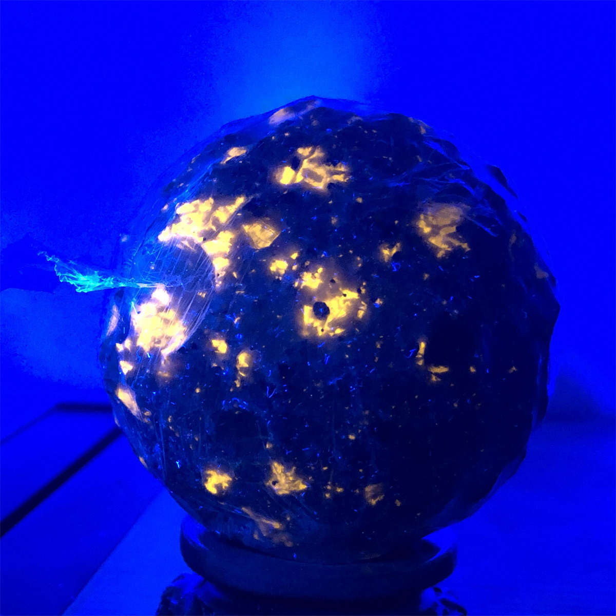 660g Natural Yooperlite Moon Quartz Crystal Sphere Reiki Crystal Ball Decor Gift