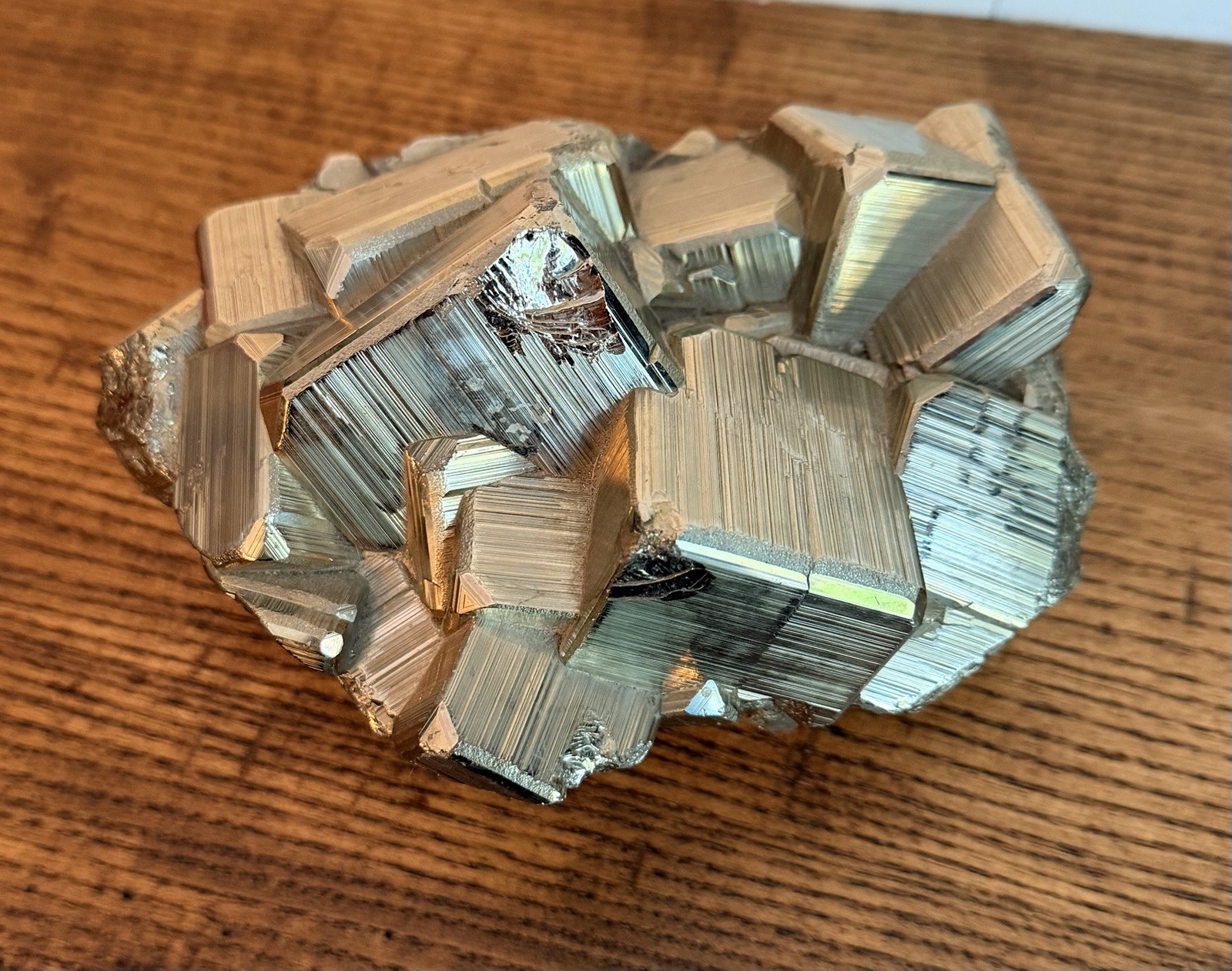 Peruvian Pyrite Crystal Cluster-Huanzala Mine, Huanuco, Peru-AAA Quality-6.9lbs