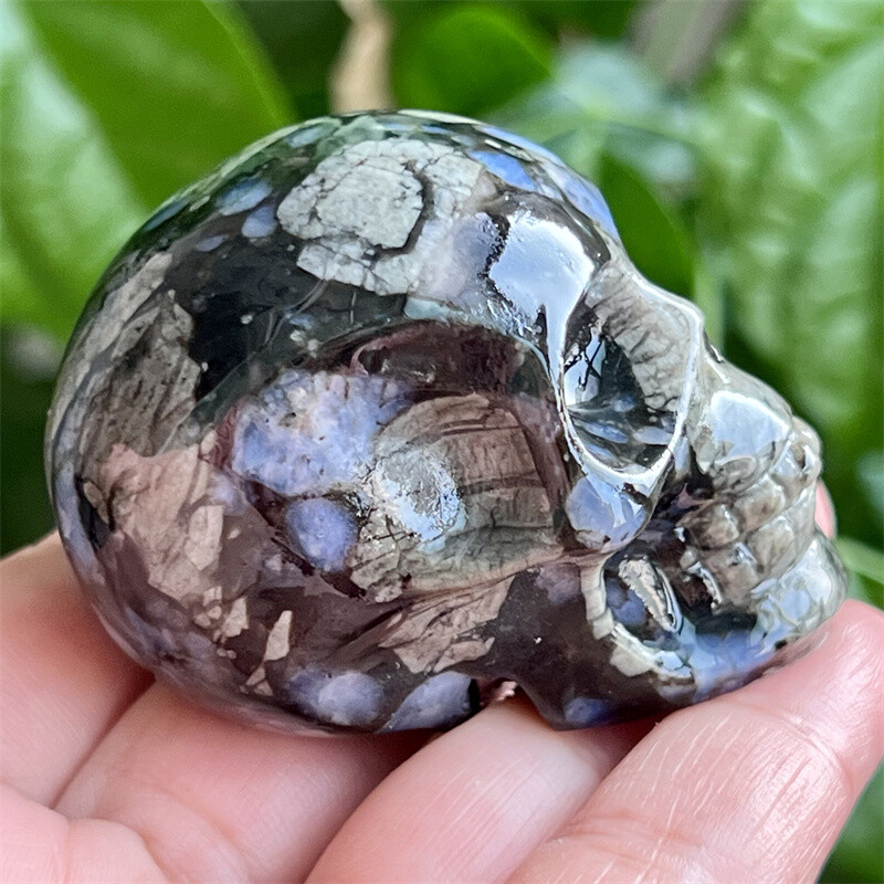 2″ Natural rhyolite Figurines skull Quartz Crystal Skull healing Random 1pc