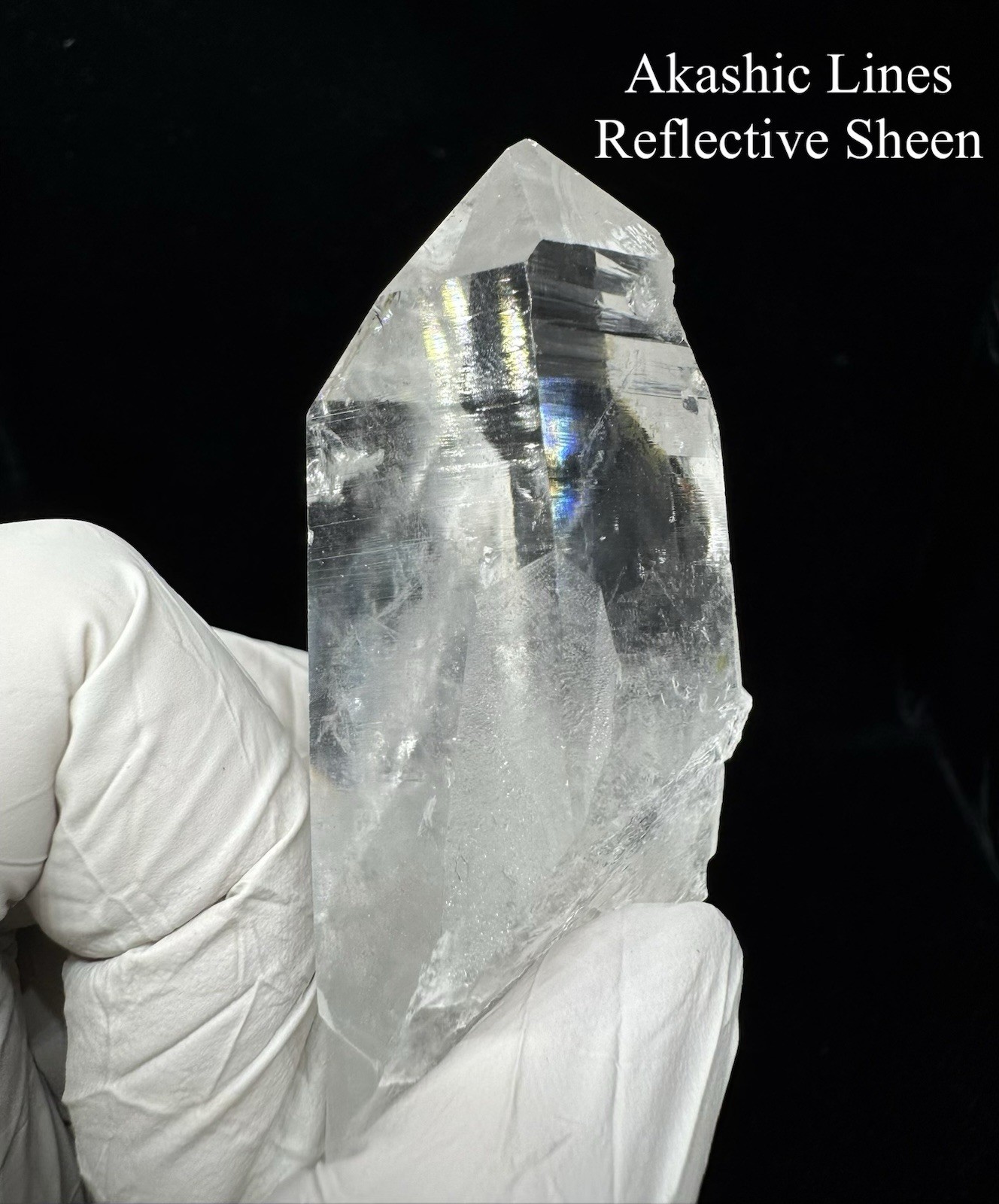 “Ice Window”Hashupi Himalayan Quartz Lemurian Lines High-Clarity Akashic Crystal