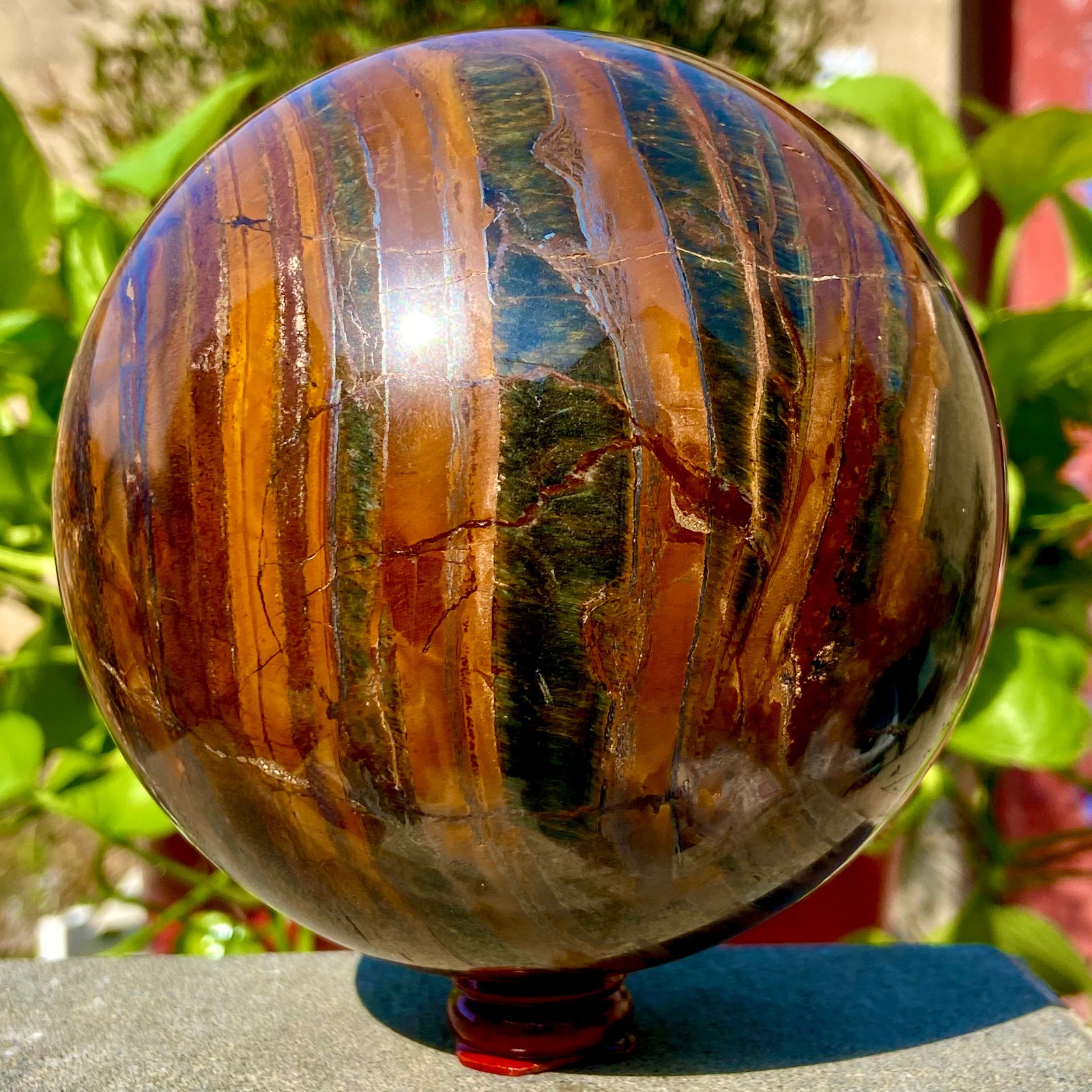 6.7LB Natural Tiger’s eye stone quartz Sphere crystal ball rock Healing