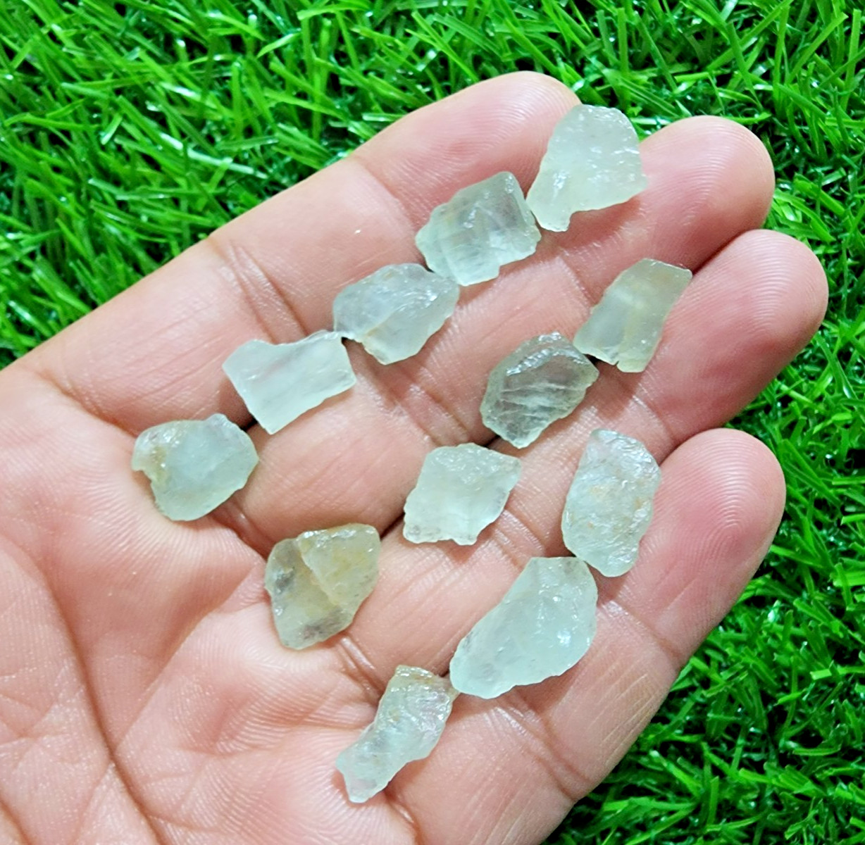 12 Pcs Unique Aquamarine Gemstone Rough Lot 11-19 mm Aquamarine Rough Stone Bulk