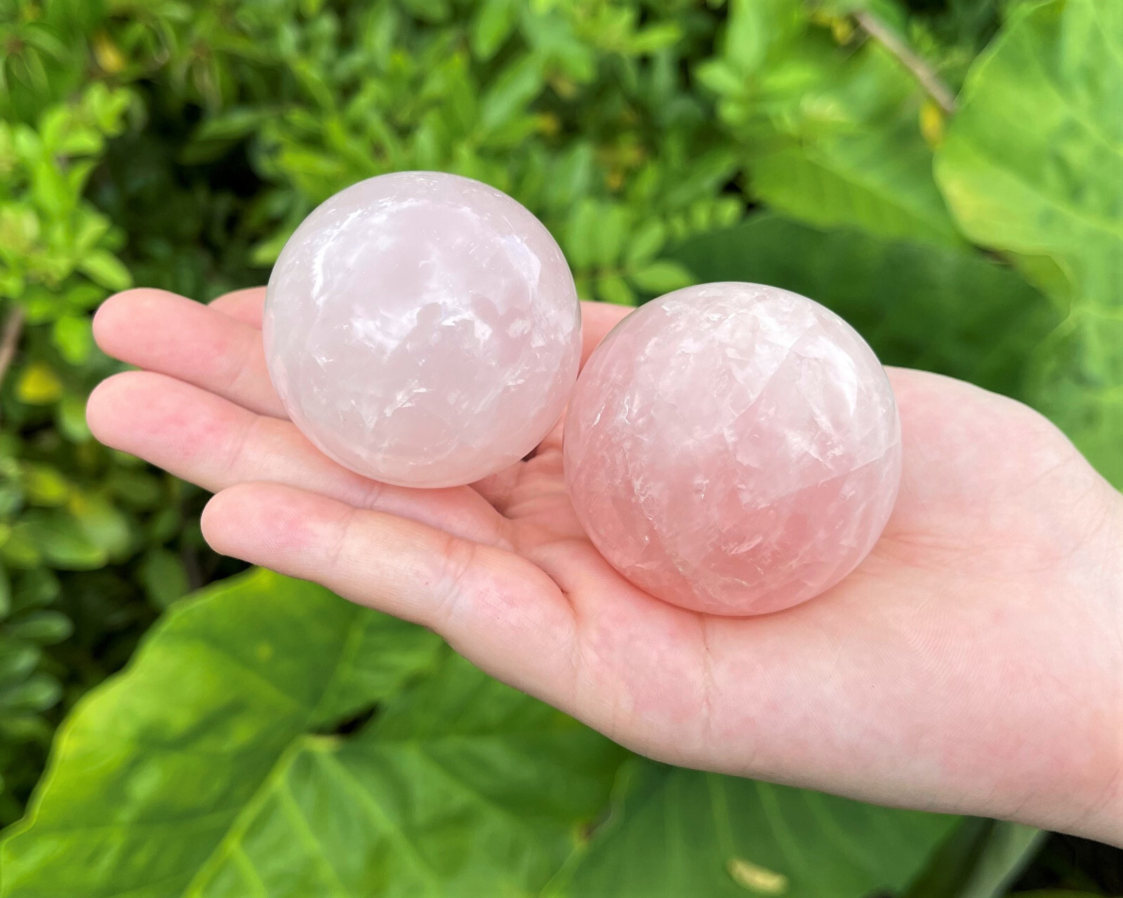 Rose Quartz Crystal Sphere LARGE 2″ Sphere + Stand, A Quality Rose Quartz Sphere