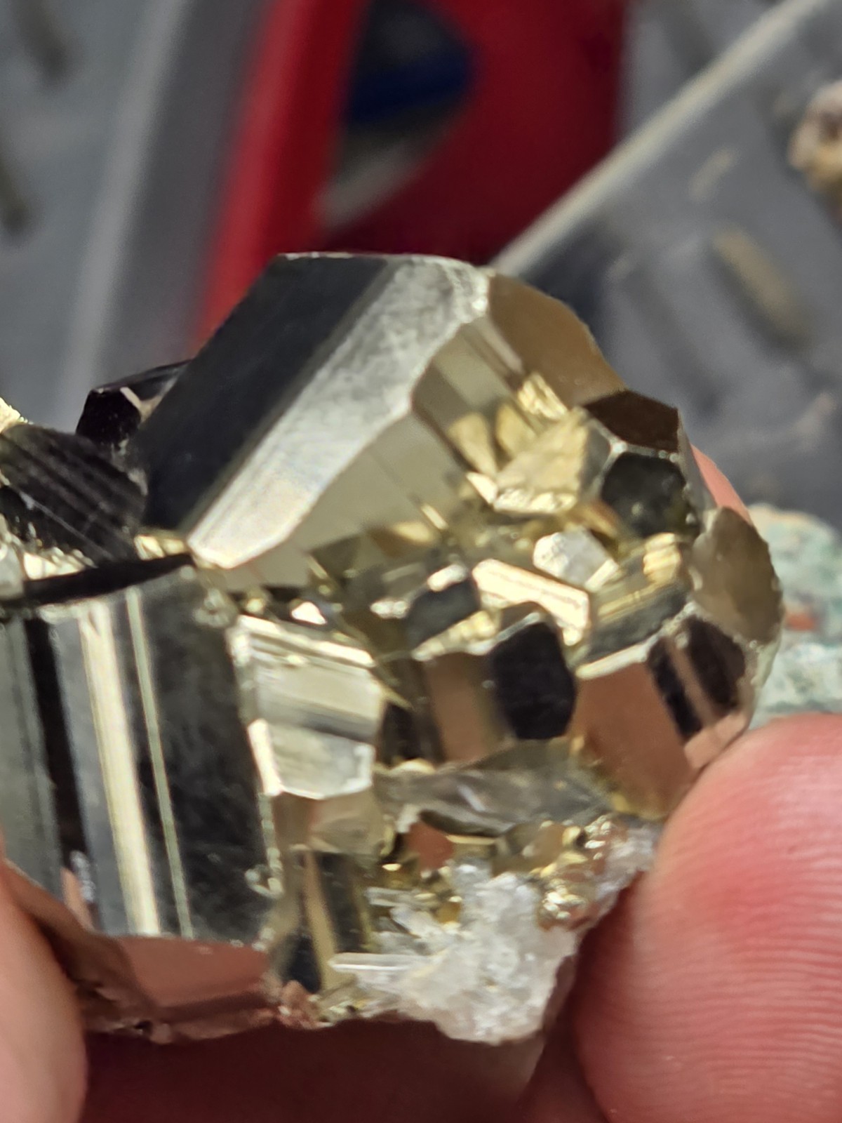 450 Ct High Grade Peacock Ore Pyrite and Rainbow Quartz Crystal Cluster