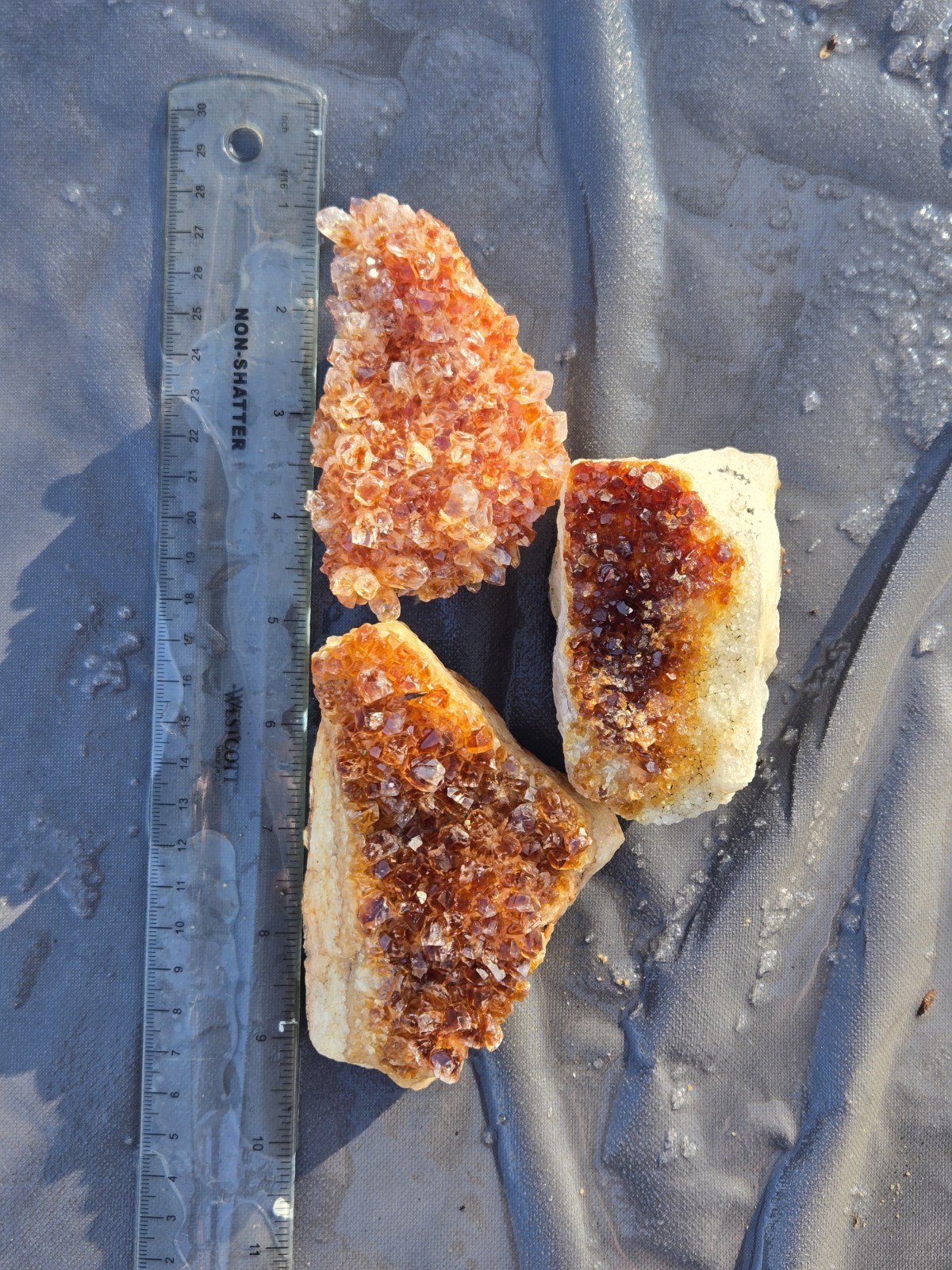 Citrine Crystal Cluster, 3″ – 4.5″ x 2″ – 3.75″, 9 – 15 oz., Bulk Discount
