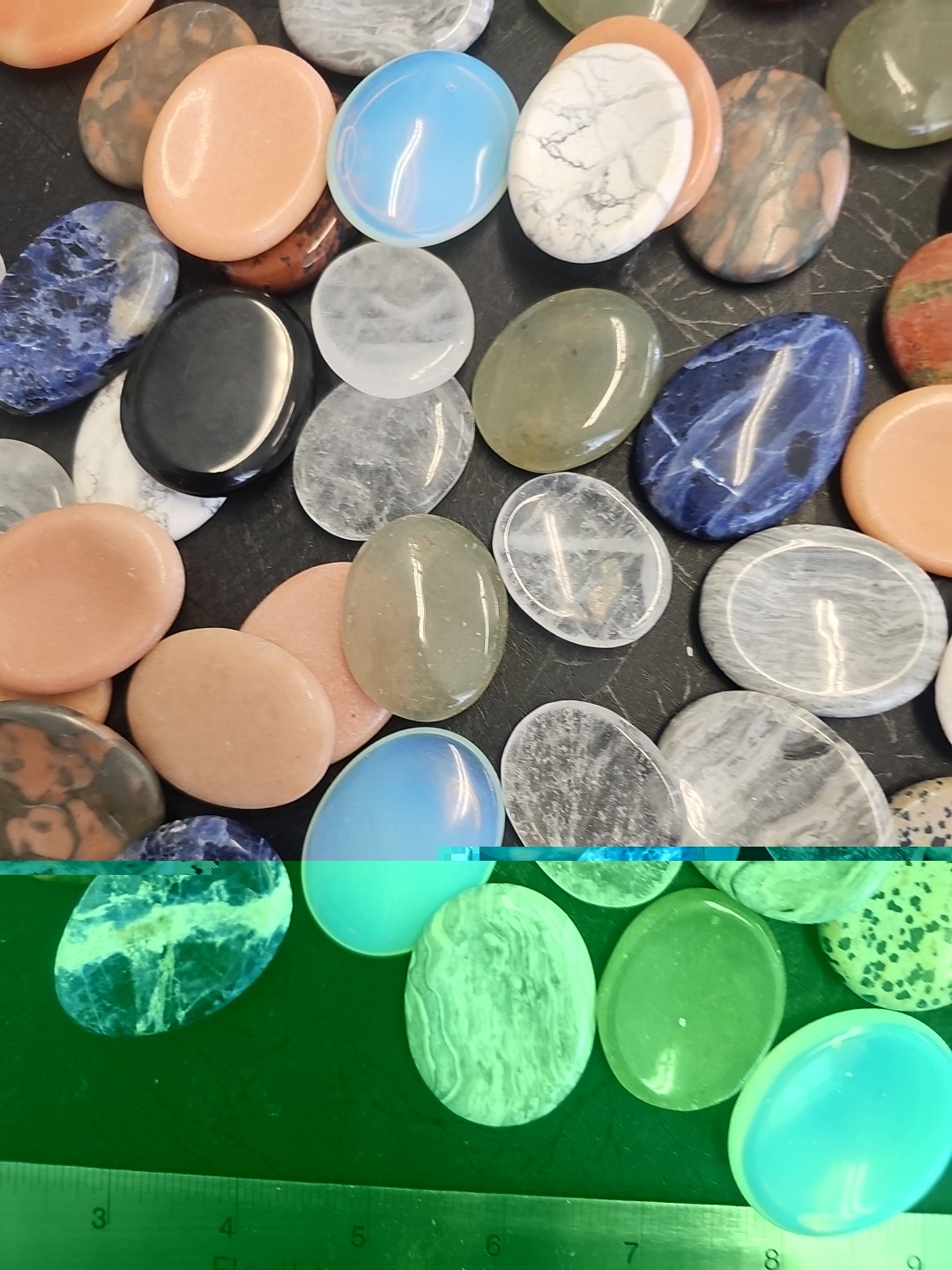 wholesale bulk lot Assorted worry stone gem stone 2lb 50 pcs