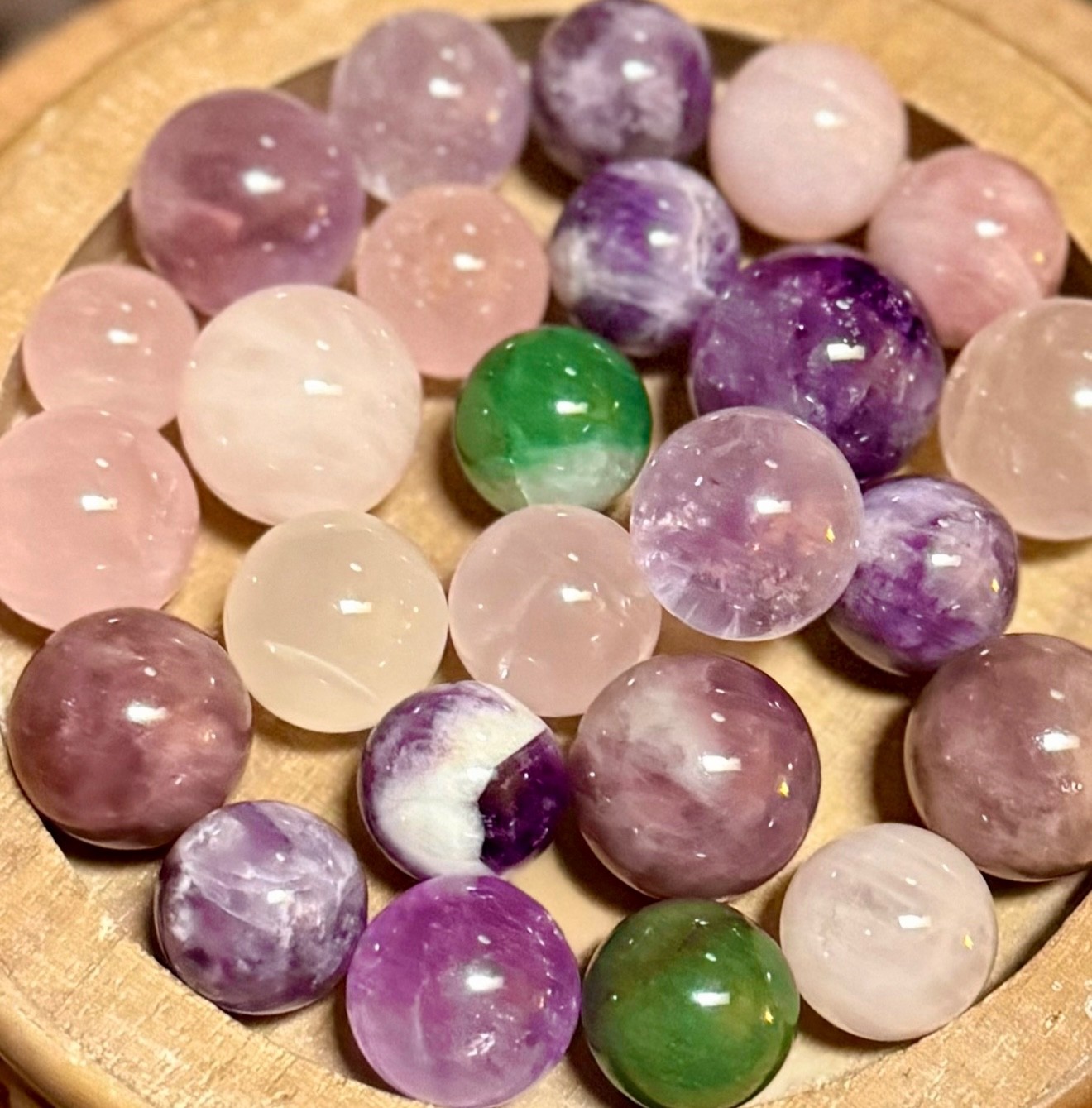 Lucky Crystal Confetti Scoop No Chips Carvings Towers Palm Stones 1/2-2LB