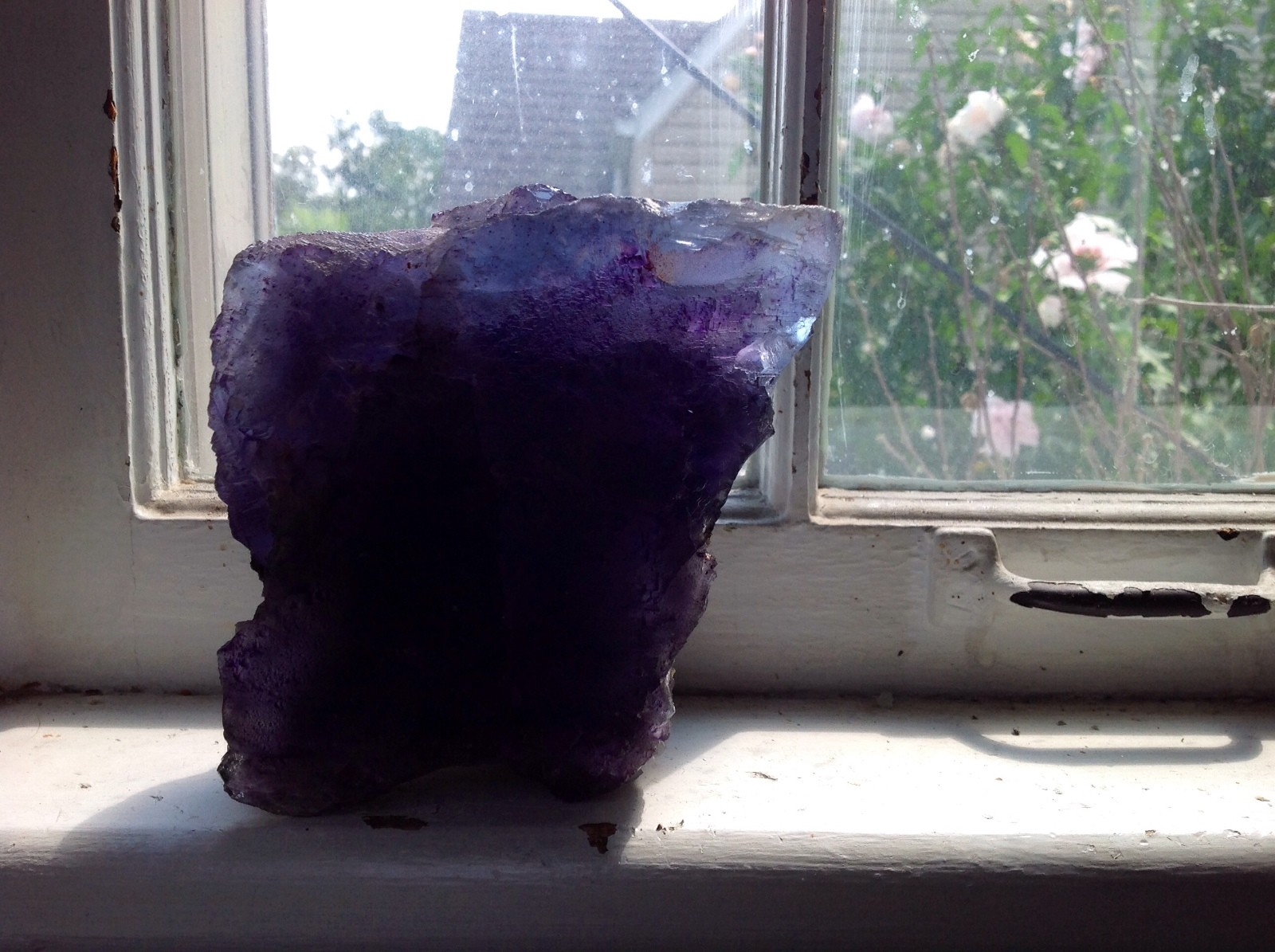 RARE! 4 lb. 9 oz. Blue/Purple Fluorite w/Calcopyrite from Cave in Rock Mine