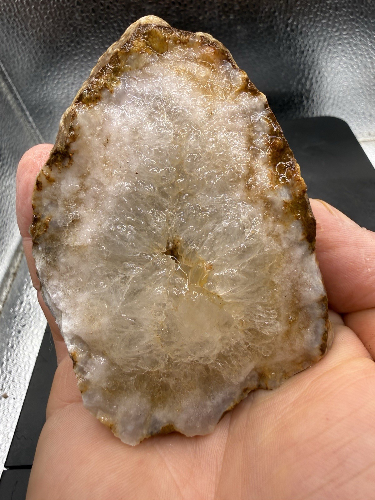 Ancient Fossilized Indiana Purple Lilac Banded Clear Quartz Agate 1,830 Carats