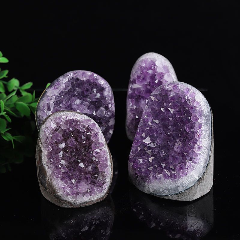 Natural Amethyst Quartz Crystal Cluster Healing Stone Geode Specimen Collections