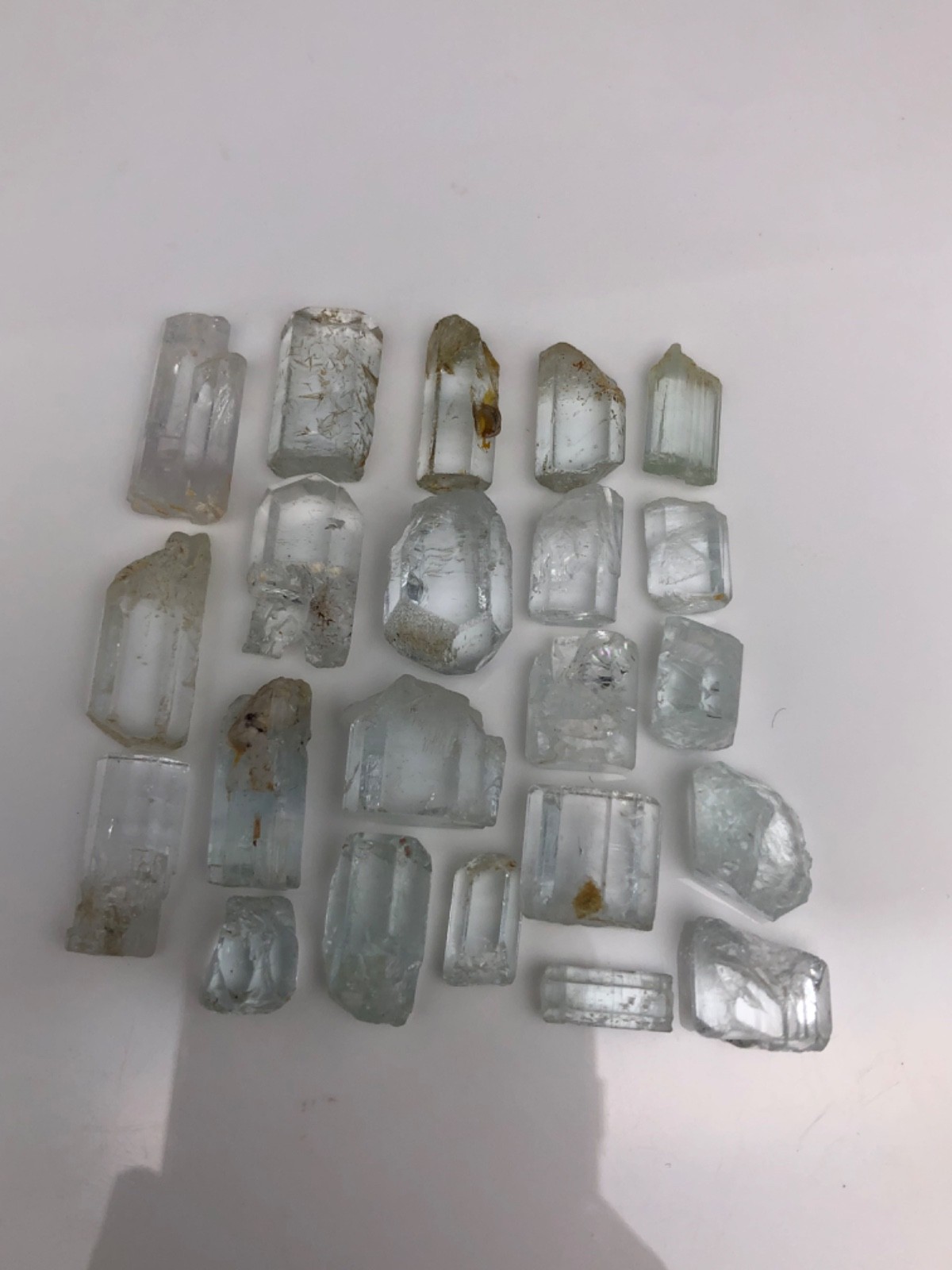 Natural Aquamarine Crystal Lot 247Ct 22 Pcs Skardu Pakistan March Birthstone