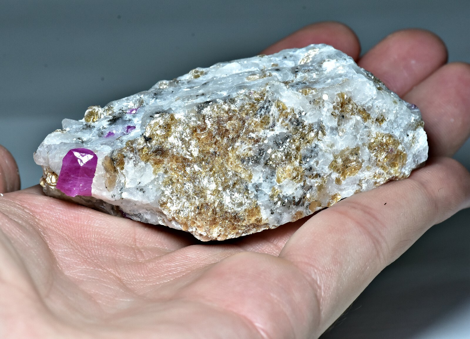 416 CT Excellent Quality Top Lustrous Ruby Crystal w/ Phlogopite Mica On Matrix
