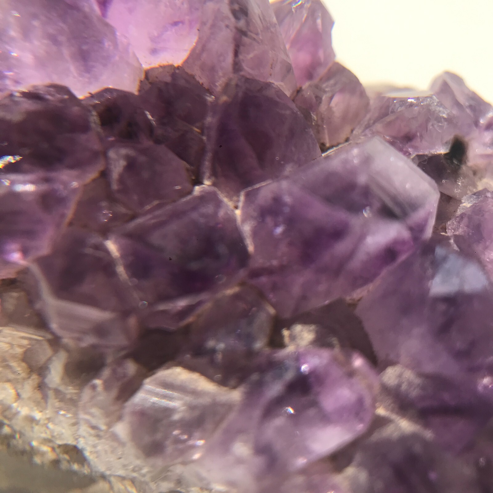 Natural Purple Amethyst Crystal Palm Stone Cluster Geode 2.5 oz 1 7/8 x 1 1/2 in