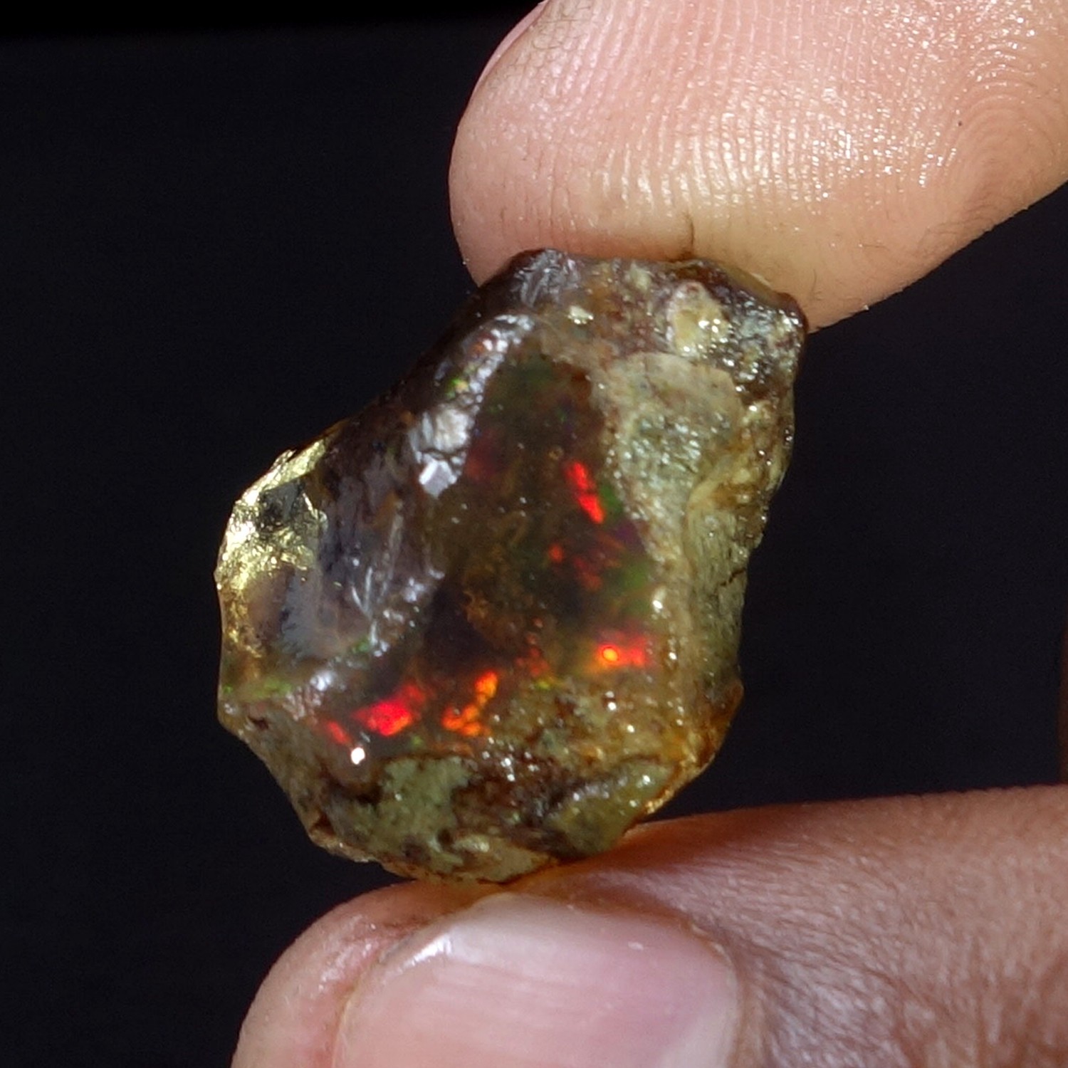 Opal Natural Ethiopian Loose Rough Raw Opal Gemstone Multi Fire Oil Rough 25 CT