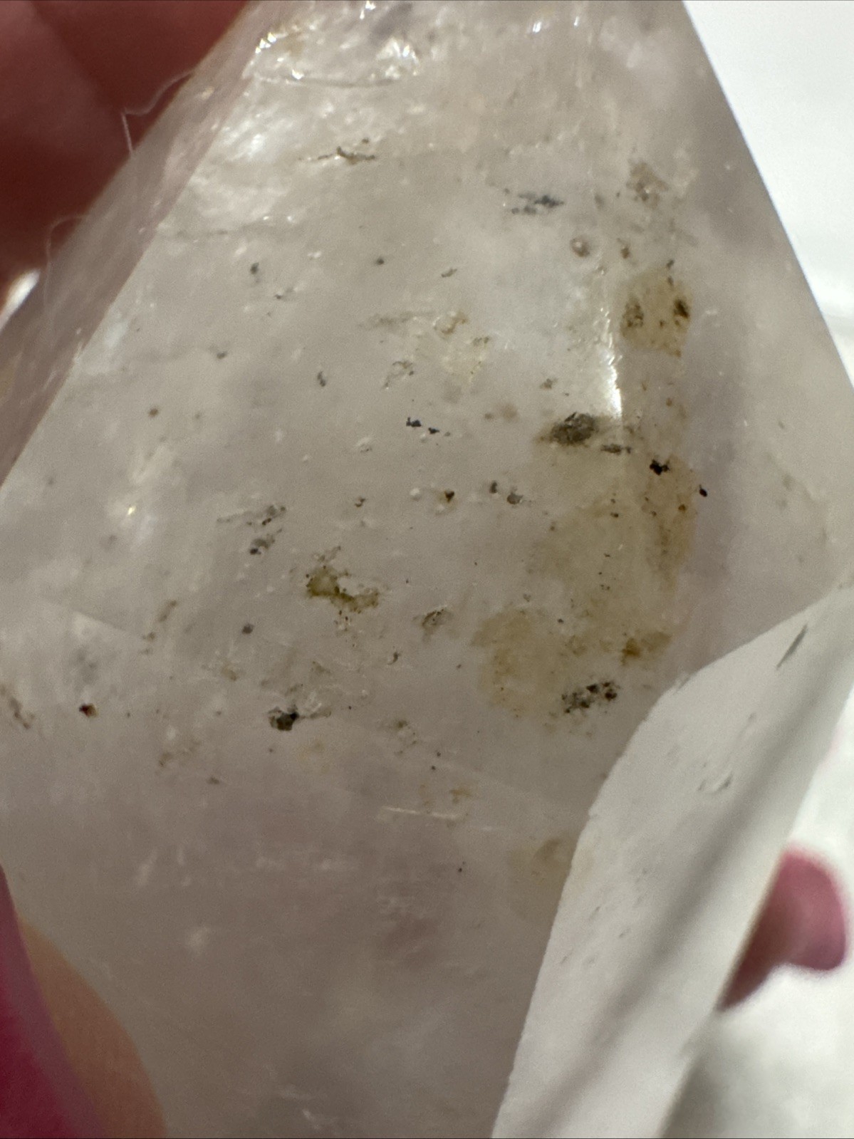 Imperfect Tower Duo. Fire Quartz And Quartz With Fire And Epidote Inclusion
