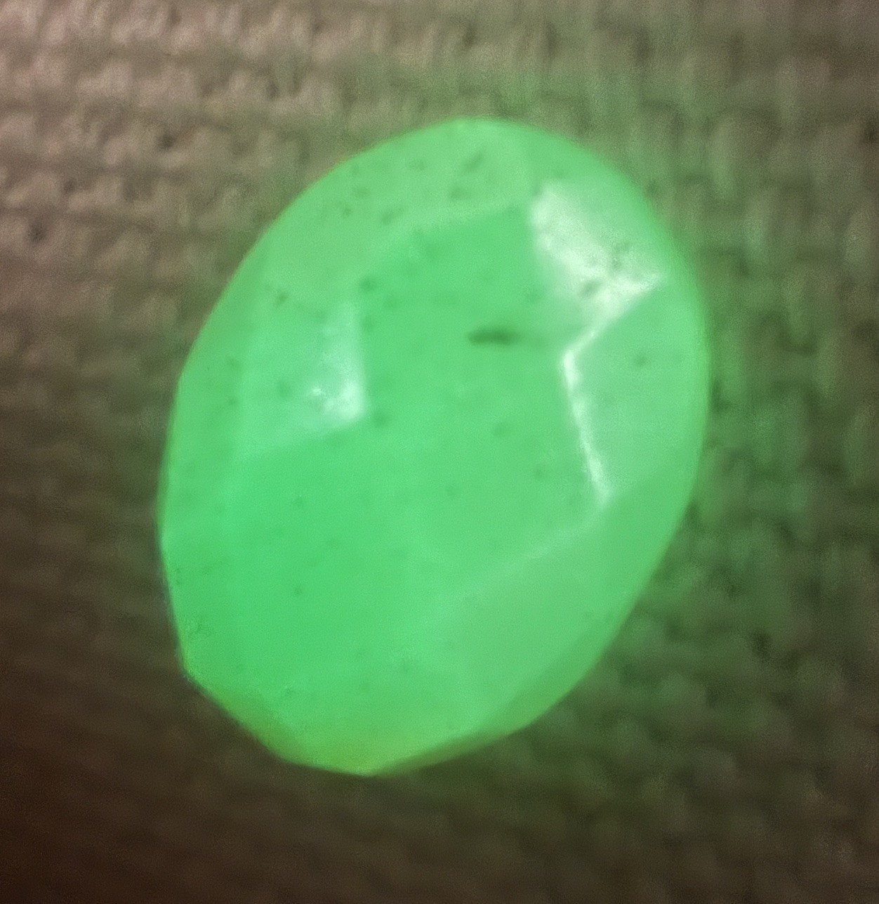 Ye Ming Zhu Cut Polished Faceted Glowing Stone (RARE)