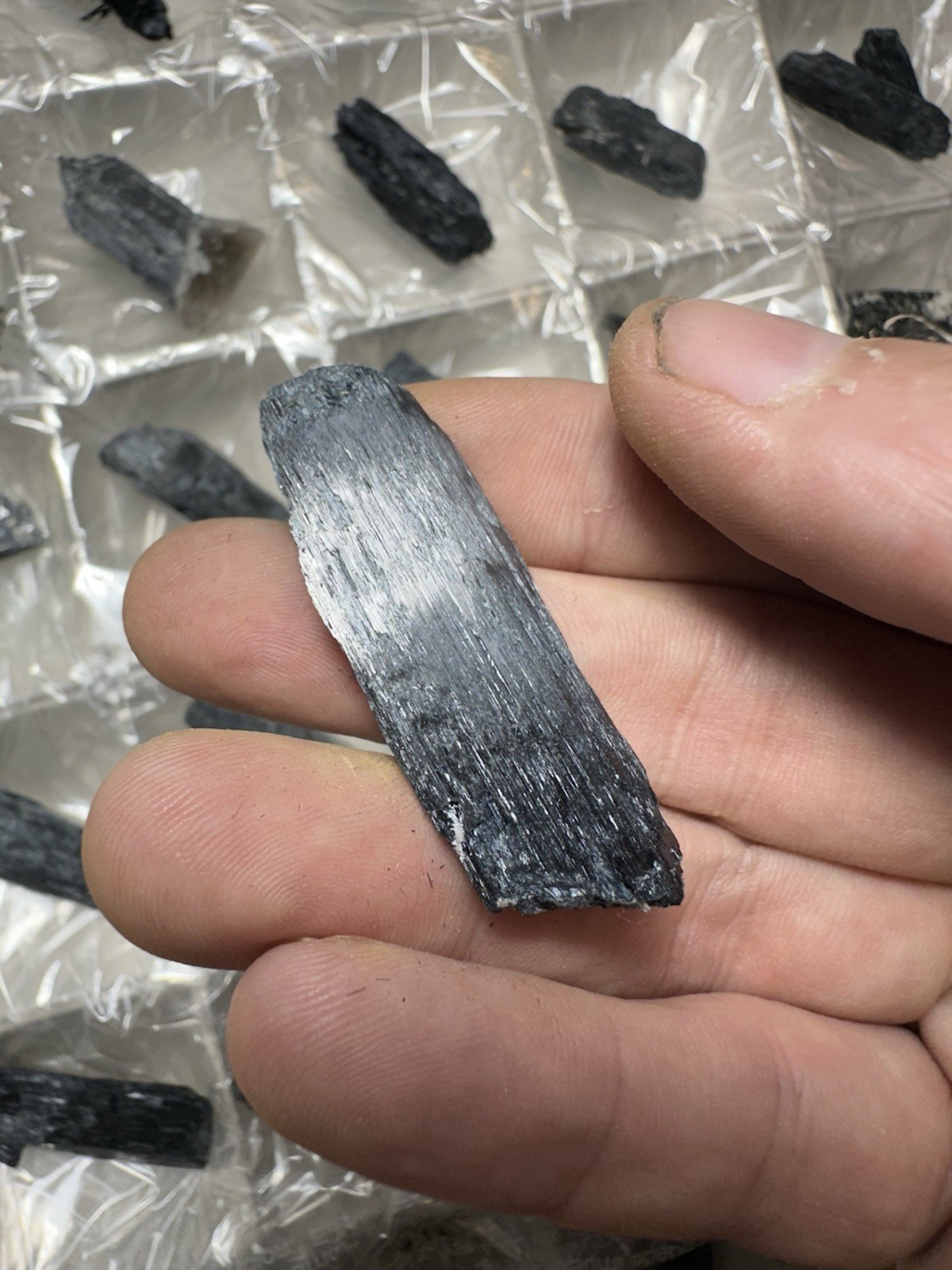 35 piece flat of Arfvedsonite from Mount Malosa, Zomba, Southern Region, Malawi