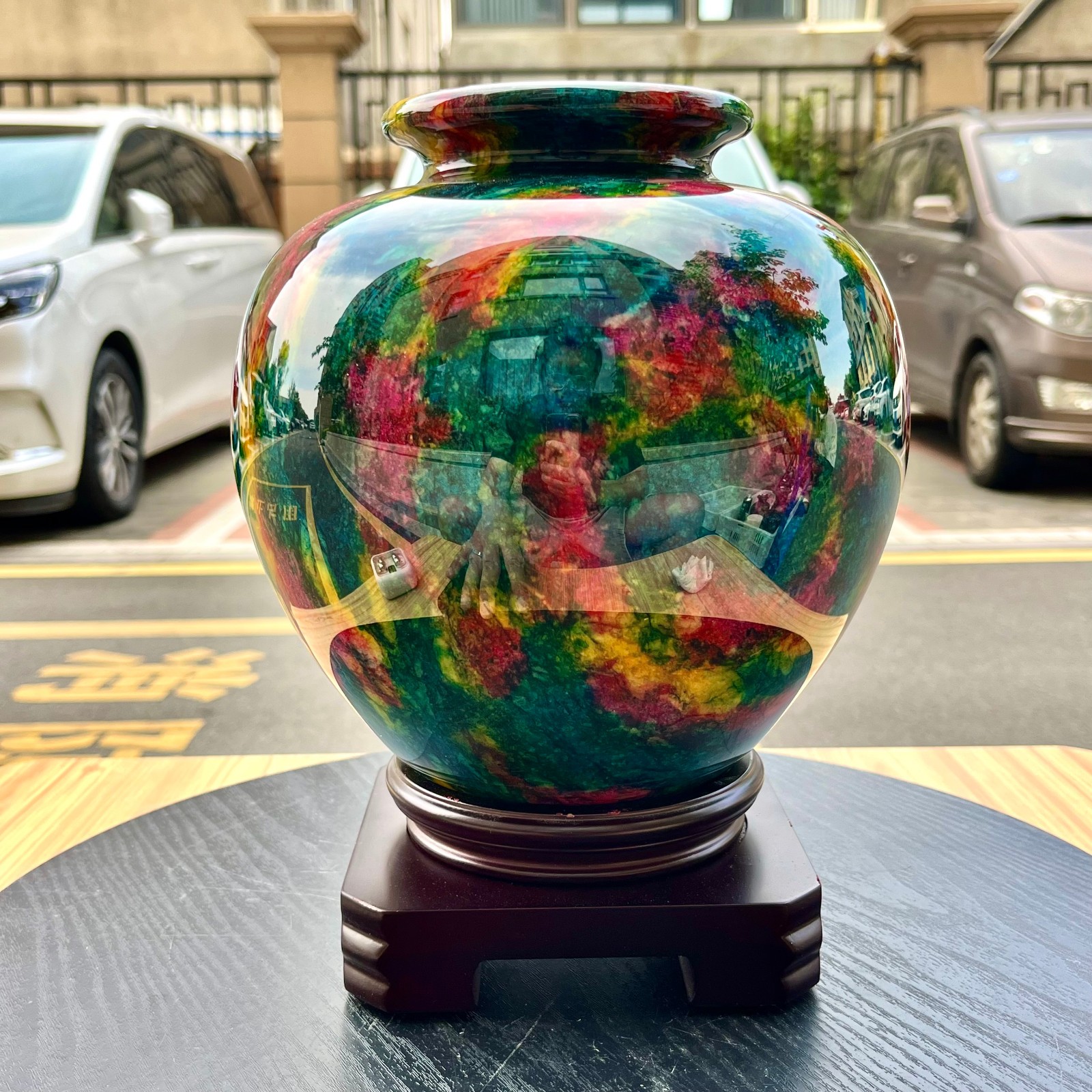 9.24LB Natural “Seven Colors Jade” vase specimen -Taiwan China