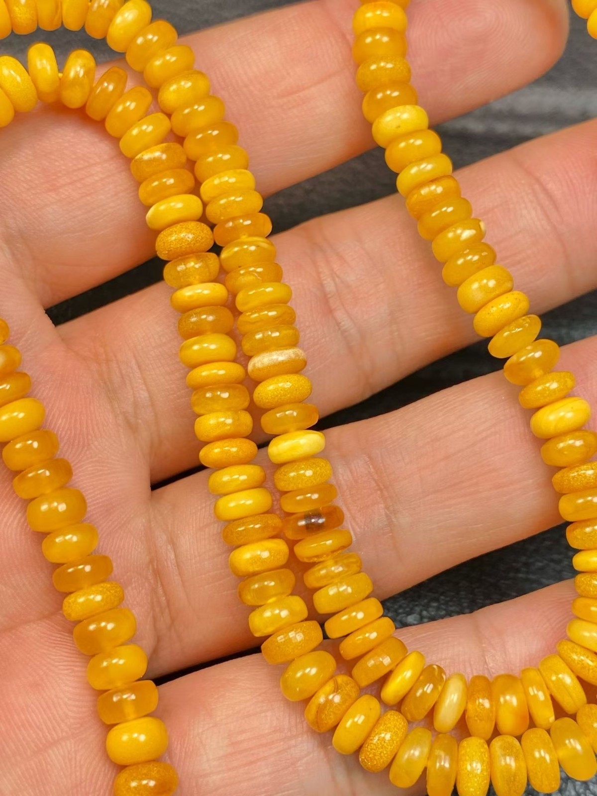 1pc Baltic Honey Amber Spacer Beaded Beautiful necklace 5-6mm