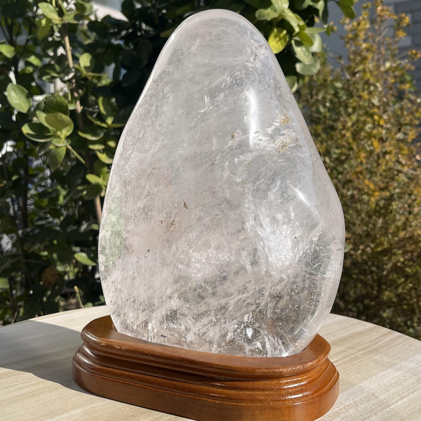 5600g Large Natural Clear Quartz Freeform Cystal Mineral Specimen +Stand