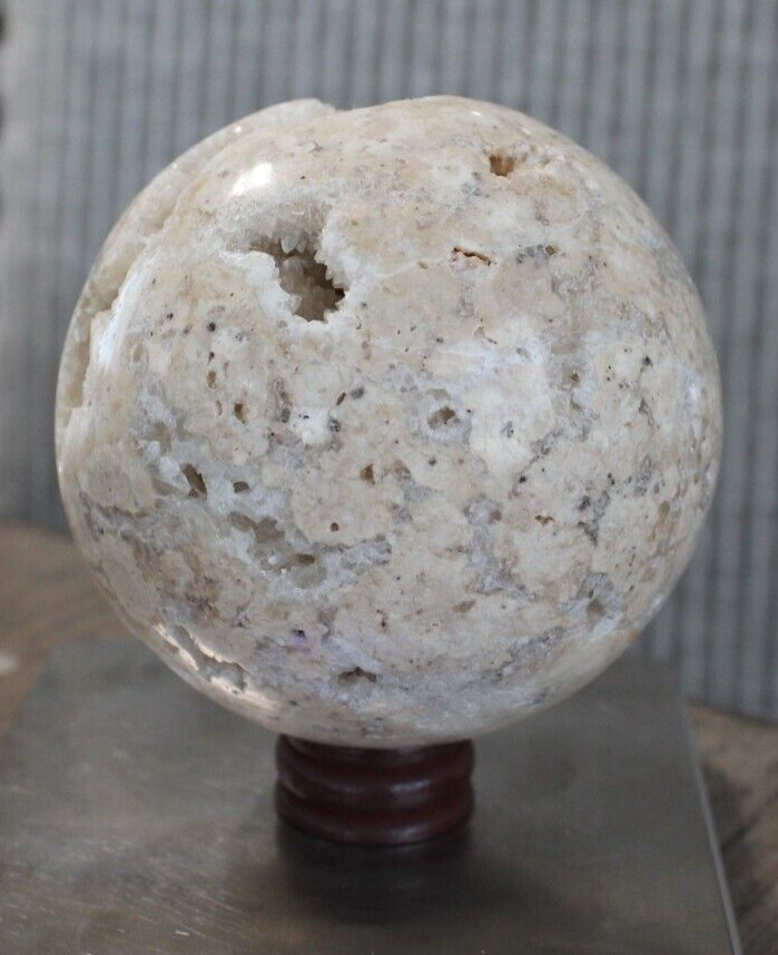 INDONESIA DRUZY CALCITE SPHERE 83.5 MM/ 674.4 GRAMS
