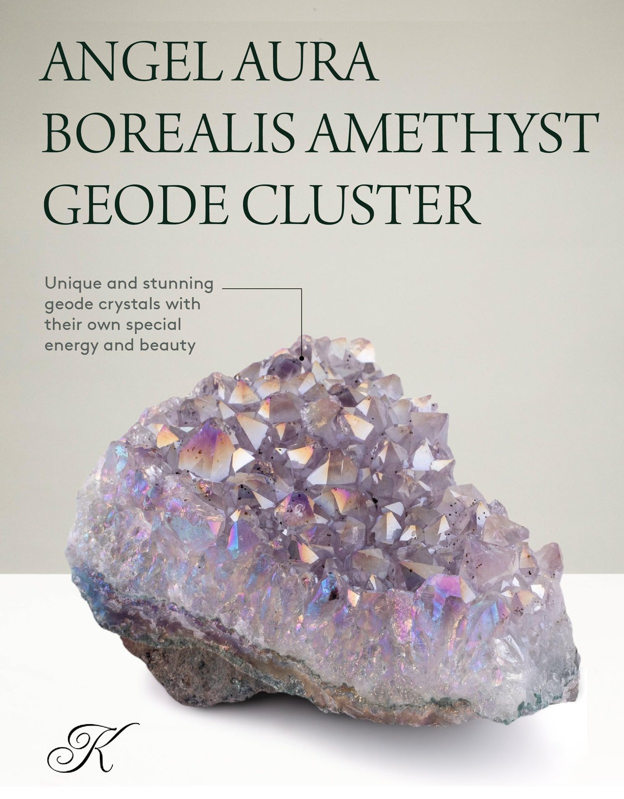 Angel Aura Amethyst Geode for Reiki, Wicca, Crystal Decor & Healing Stones
