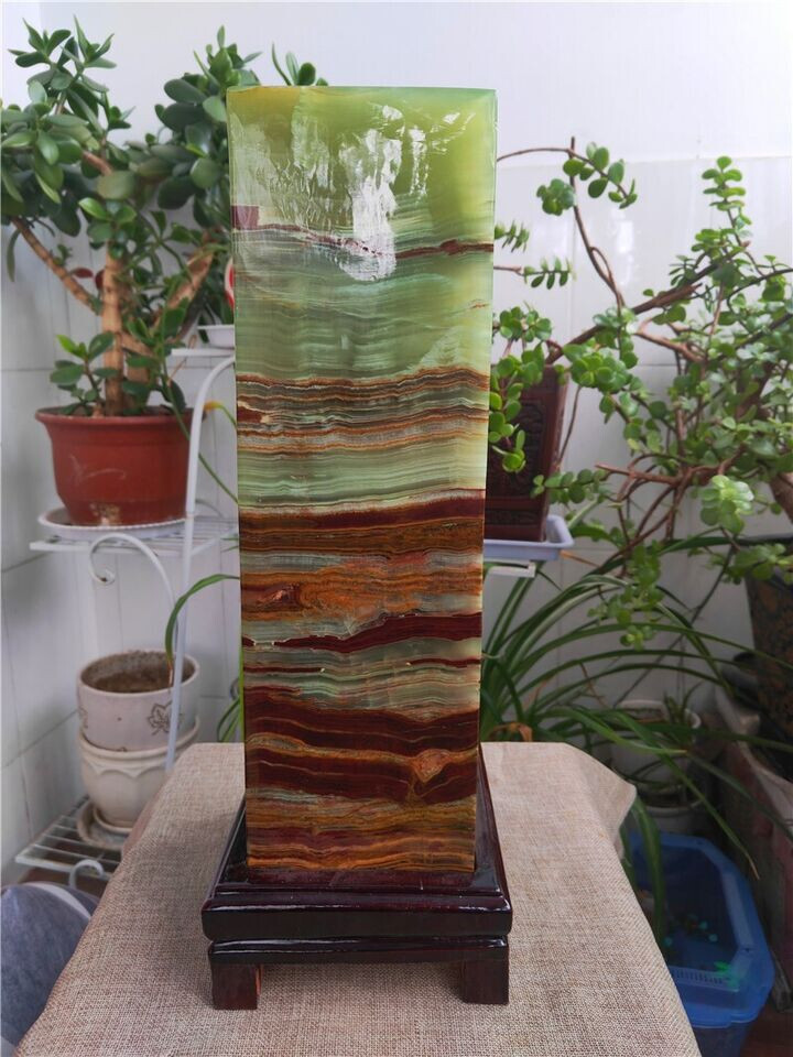 43 lb Natural Green Jade Cube Specimen Healing Afghanistan #C2