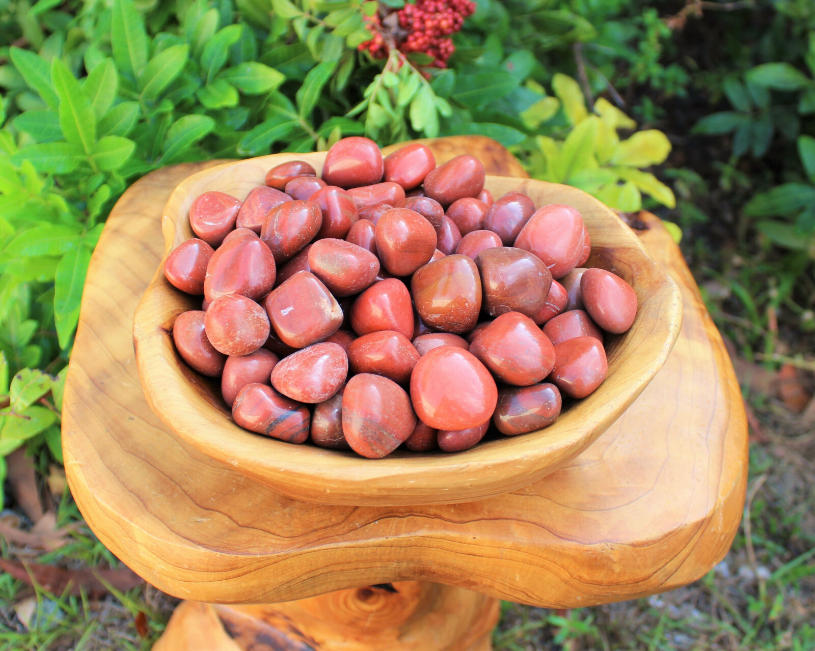 2 Medium Red Jasper Tumbled Stone Crystal Healing Gemstone Tumble