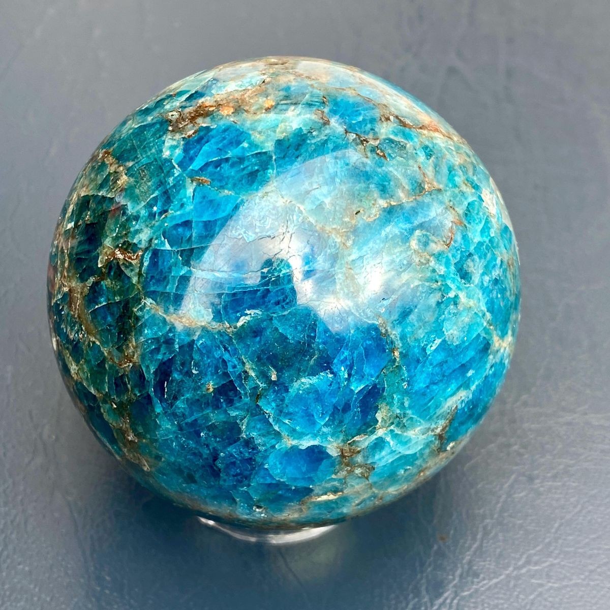 Random Flashy Blue Apatite Crystal Sphere Quartz Ball Healing Decor Gift Reiki