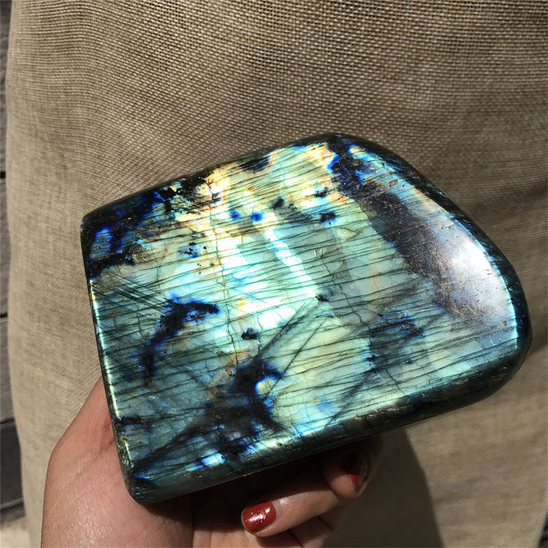 1.27kg Natural Labradorite Quartz Crystal Spectrolite Mineral Reiki healing