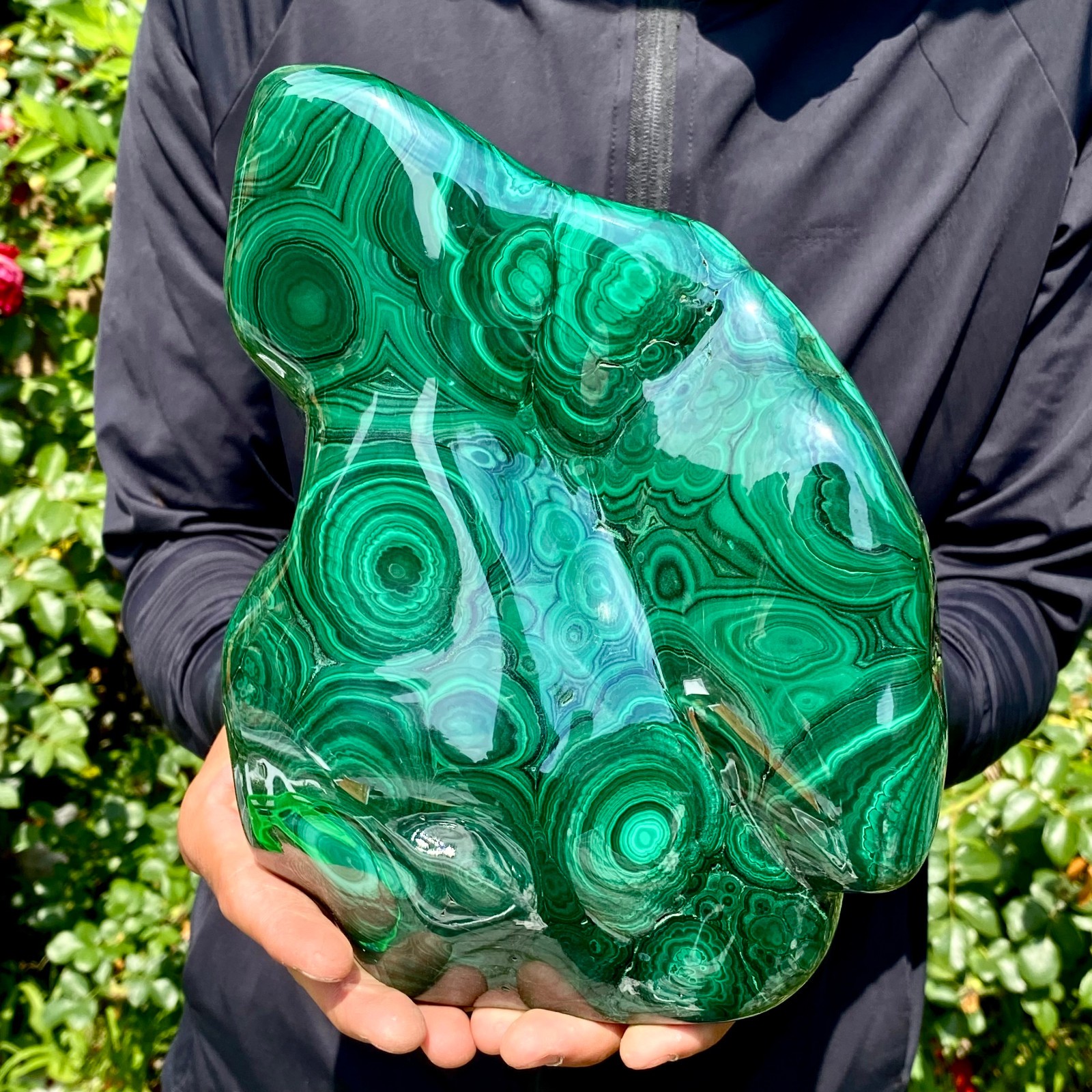 11LB Natural Polished Malachite Mineral freeform specimen Reiki Stone Healing