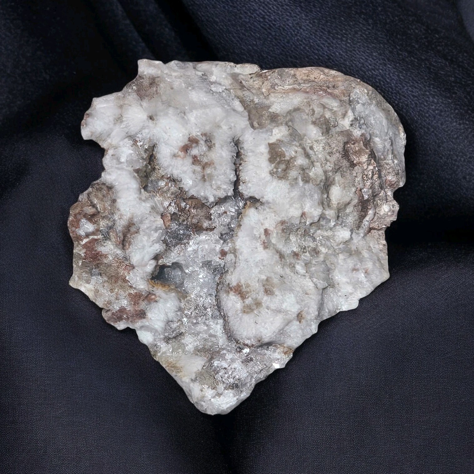 White, Gray, and Brown Rough Mineral Specimen Stone Natural Rock Collectible