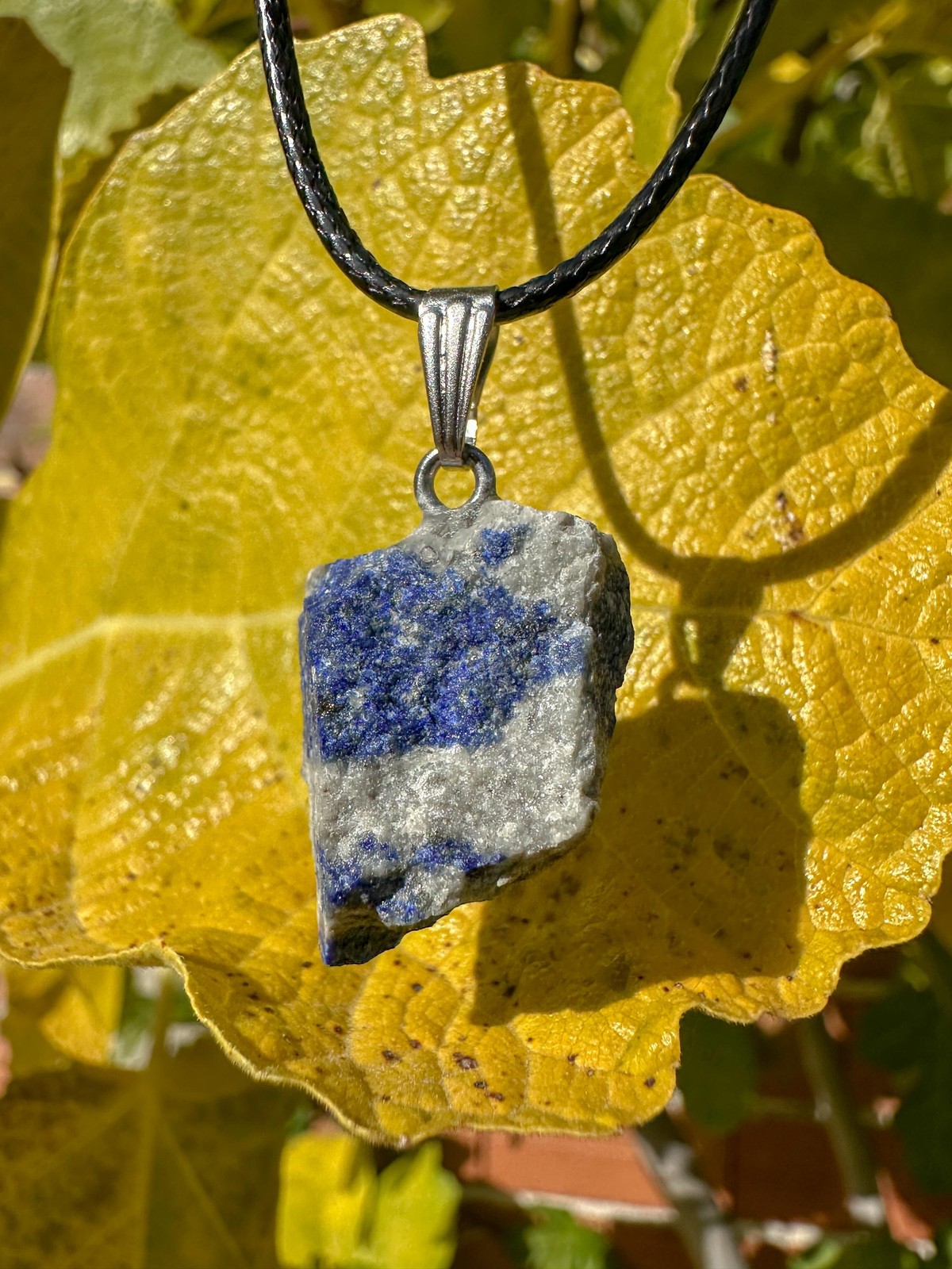 Rough Lapis Lazuli Pendant / Truth / Speaking / Expression / Anger