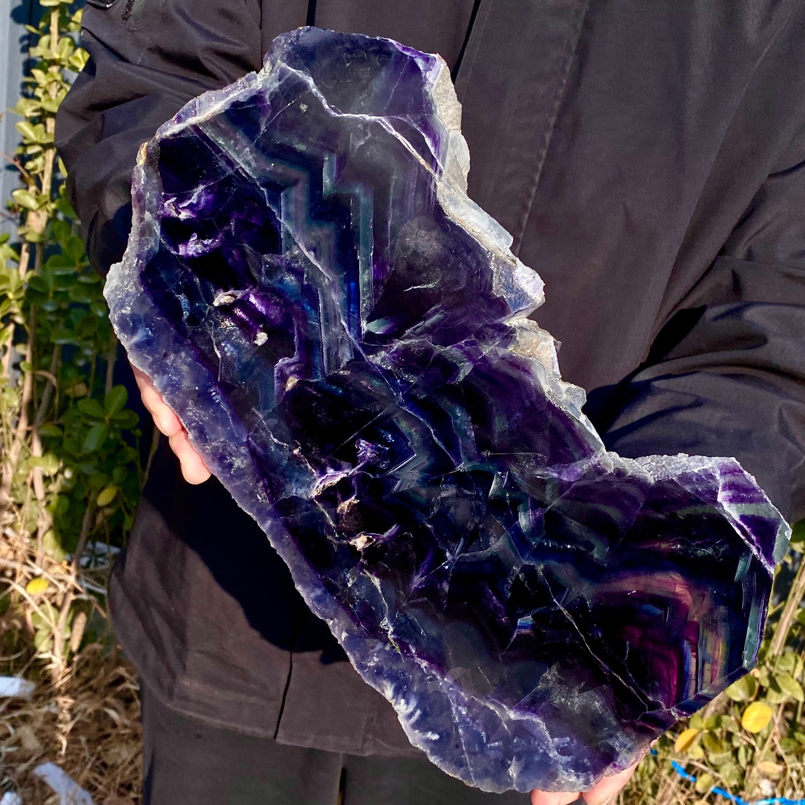 6.3LB Natural beautiful Rainbow Fluorite Crystal stone specimens