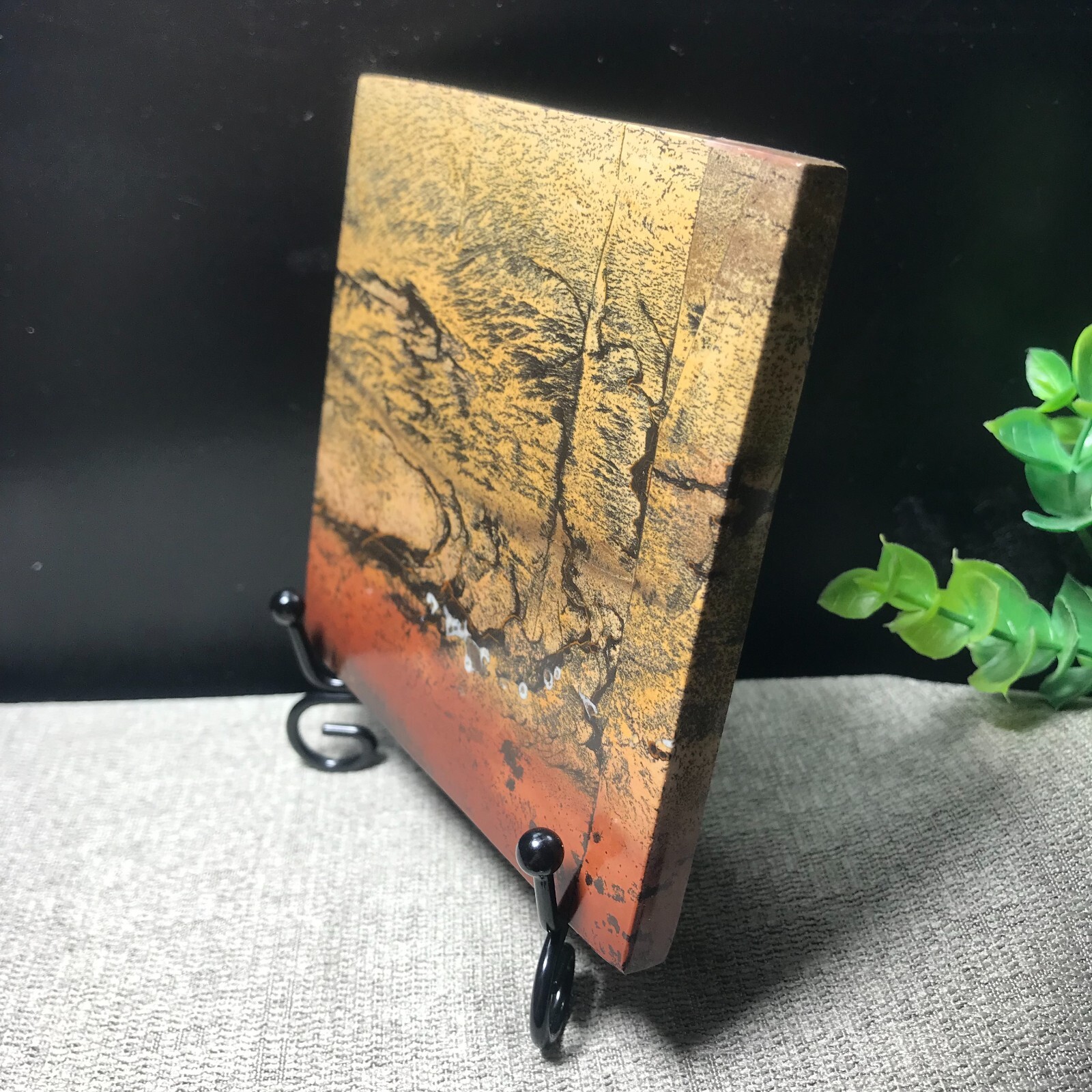 220g Natural Chinese painting stone crystal ornaments for home decoration 15