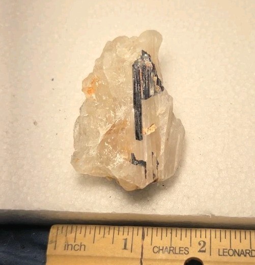 Black Tourmaline In Quartz Matrix Natural 2.25×1.4x.9 Inches Phenomenal